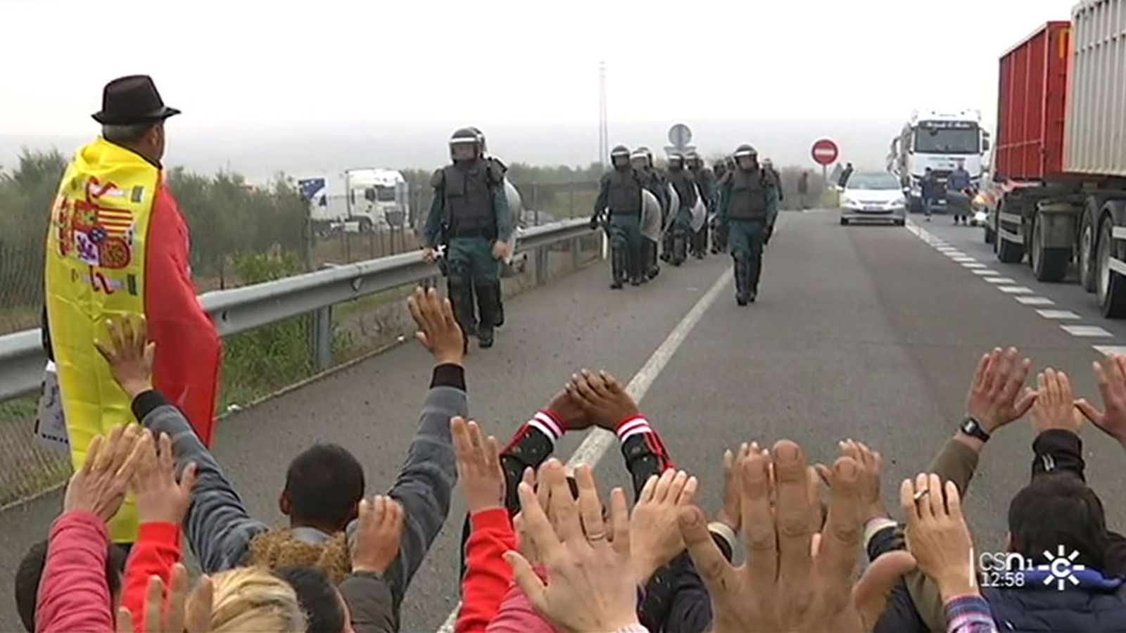 Agricultores autovía Montoro