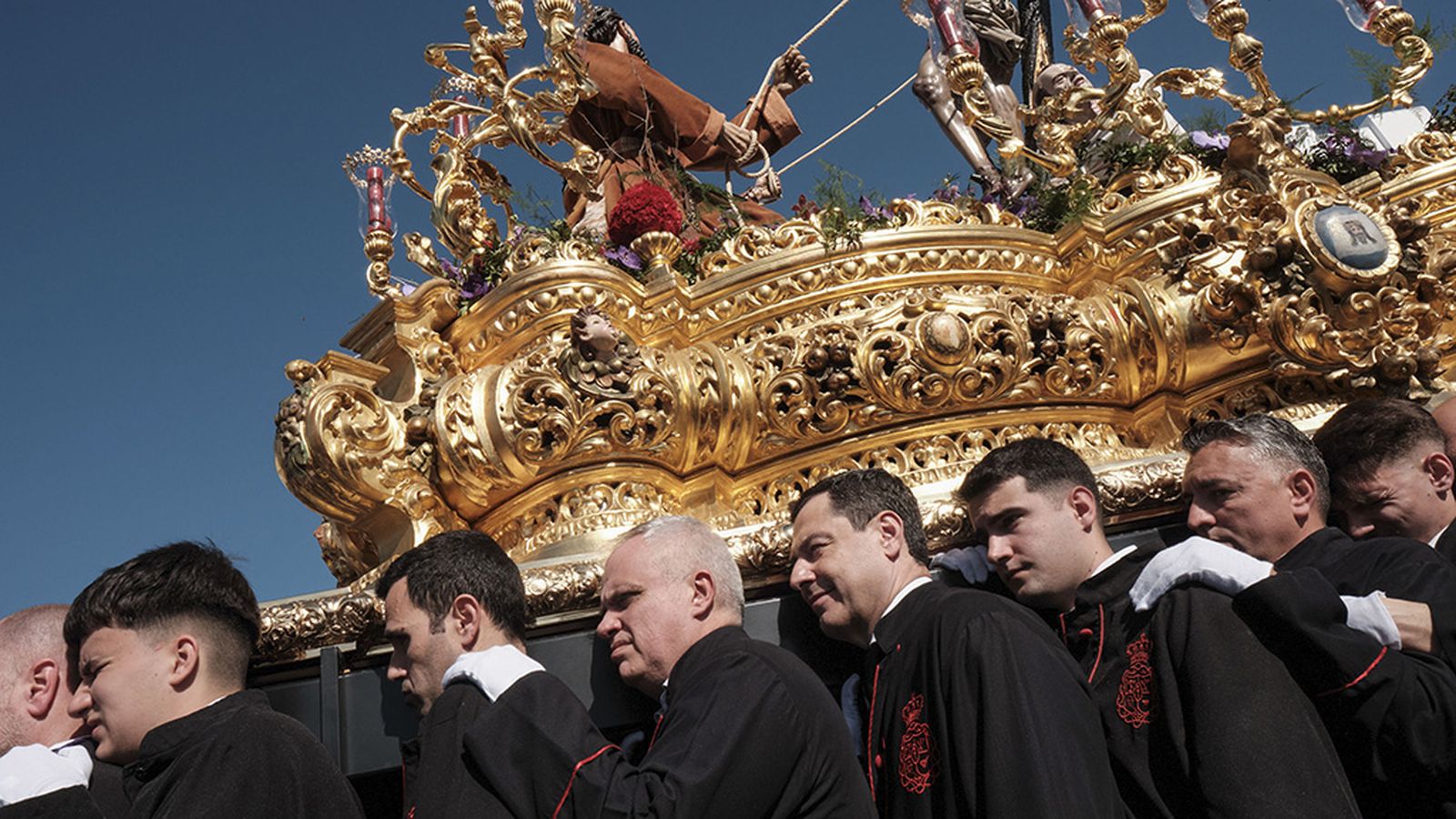 Miércoles Santo con Moreno procesionando en Fusionadas