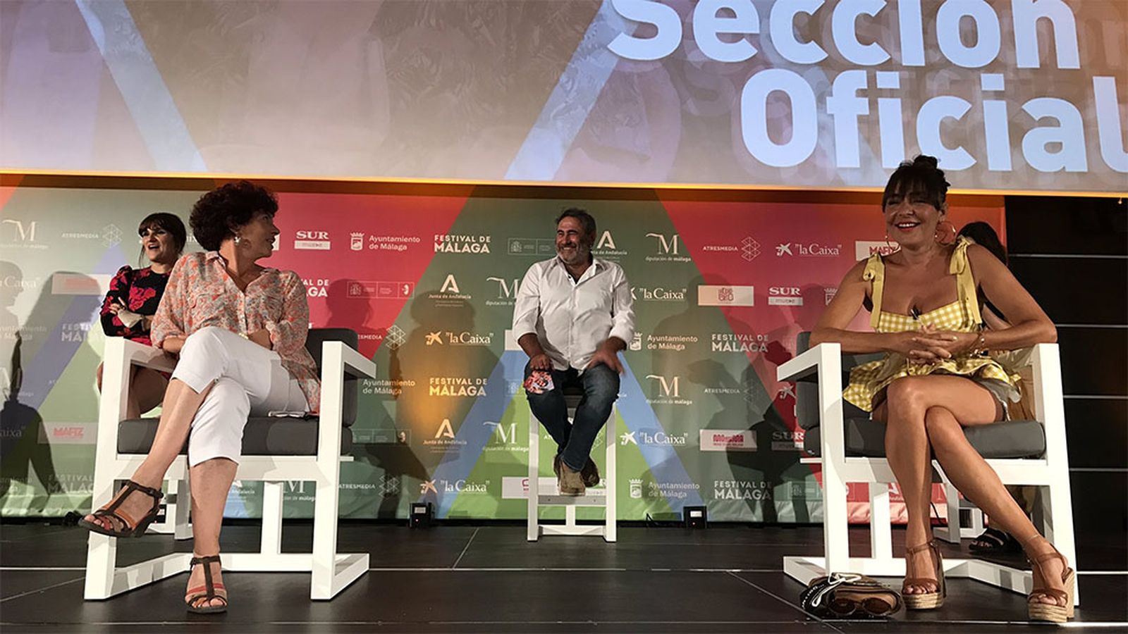 Presentación en el Festival de Málaga de 'La boda de Rosa' con su directora Icíar Bollaín y la actriz Candela Peña