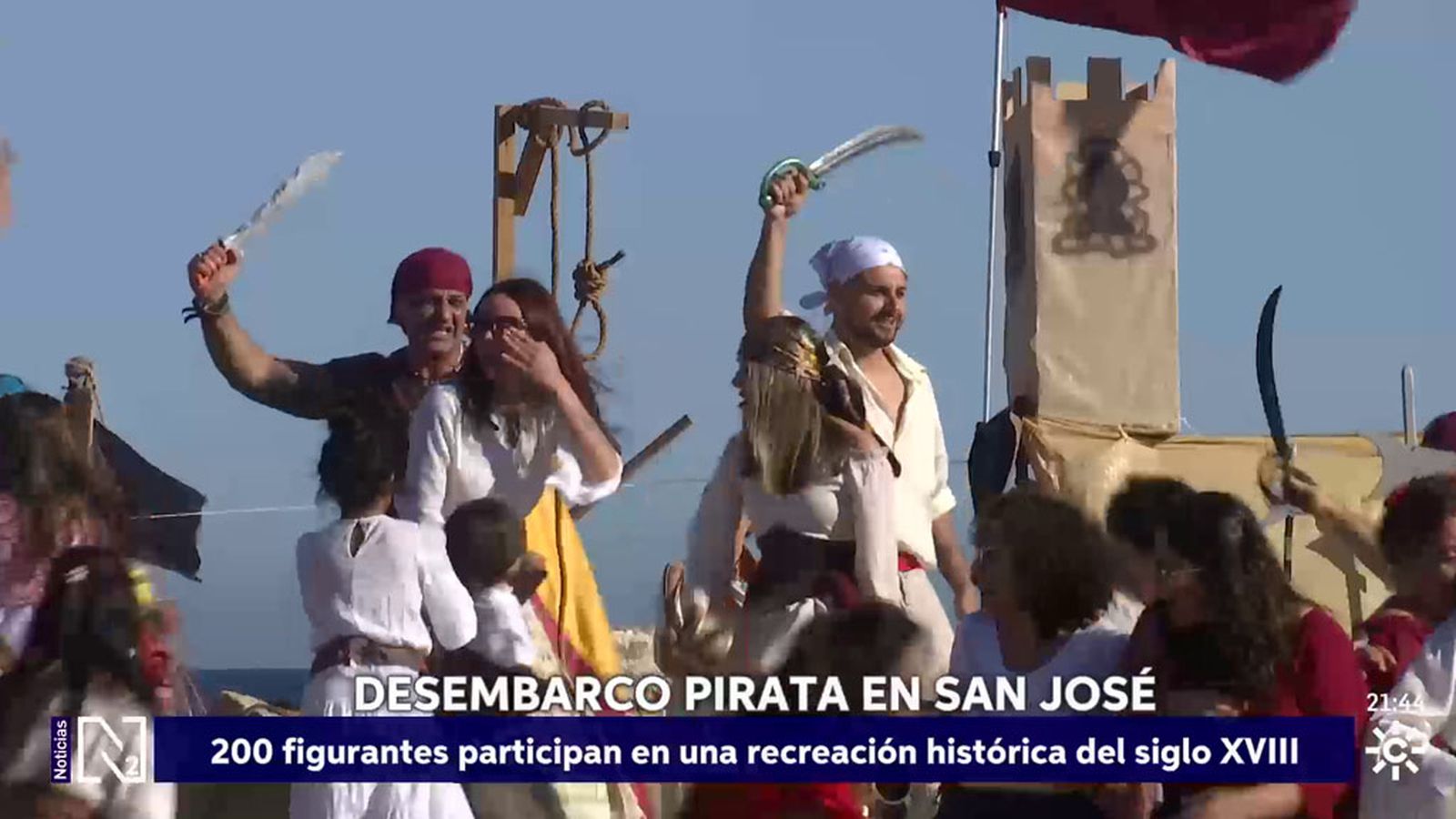 200 figurantes participan en una recreación histórica del siglo XVIII en San José, Almería