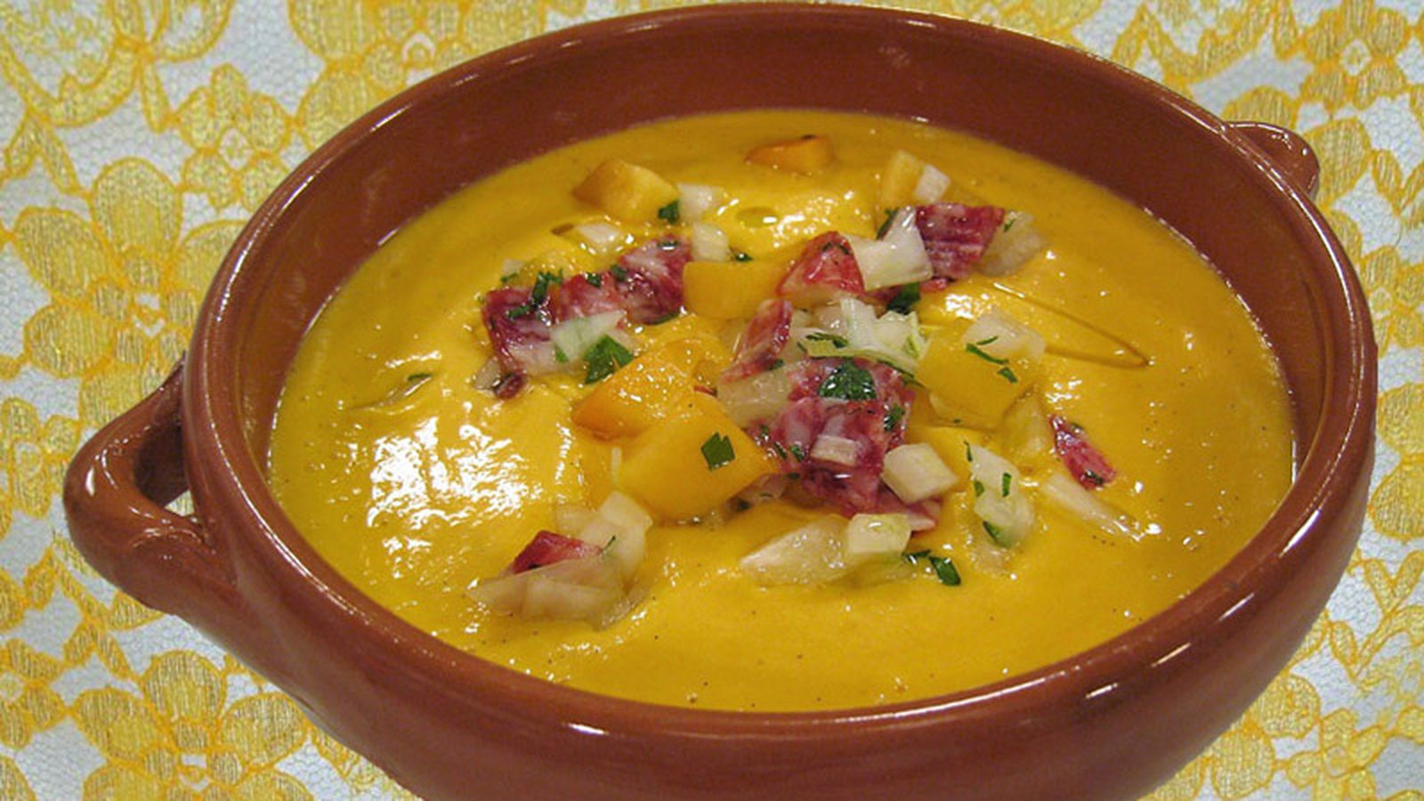 Cometelo Salmorejo de melocoton
