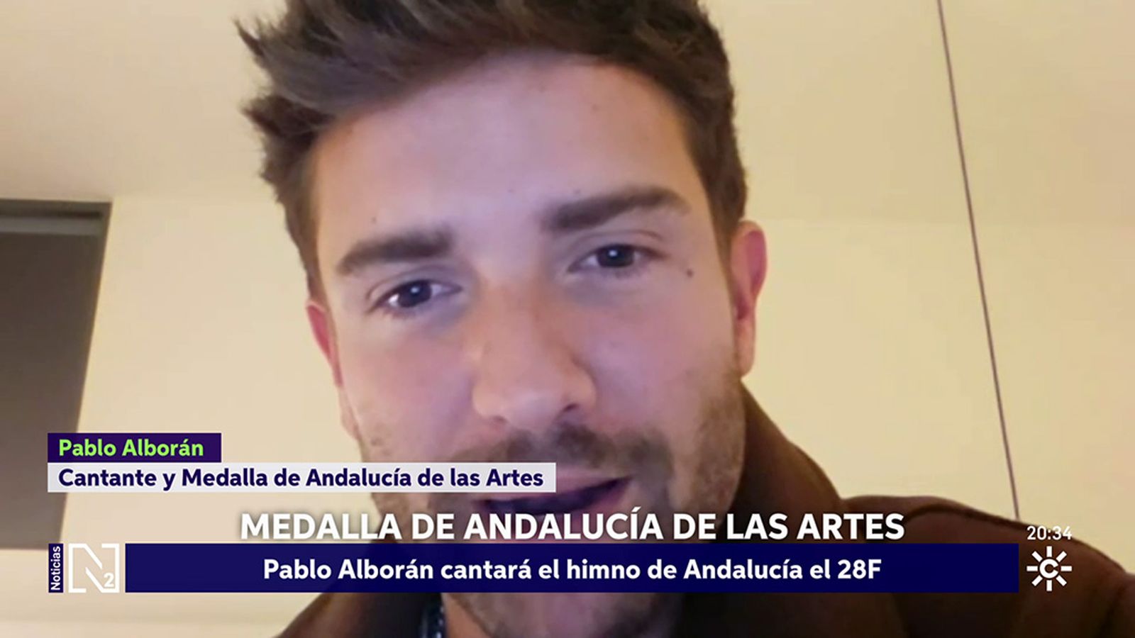 Pablo Alborán sobre la Medalla en Canal Sur TV