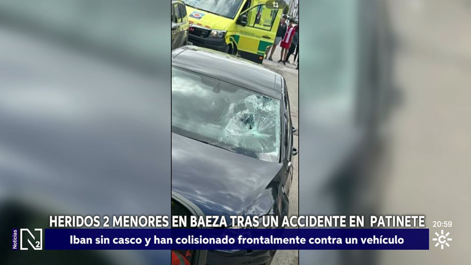 Dos menores heridos en Baeza en un accidente de patinete