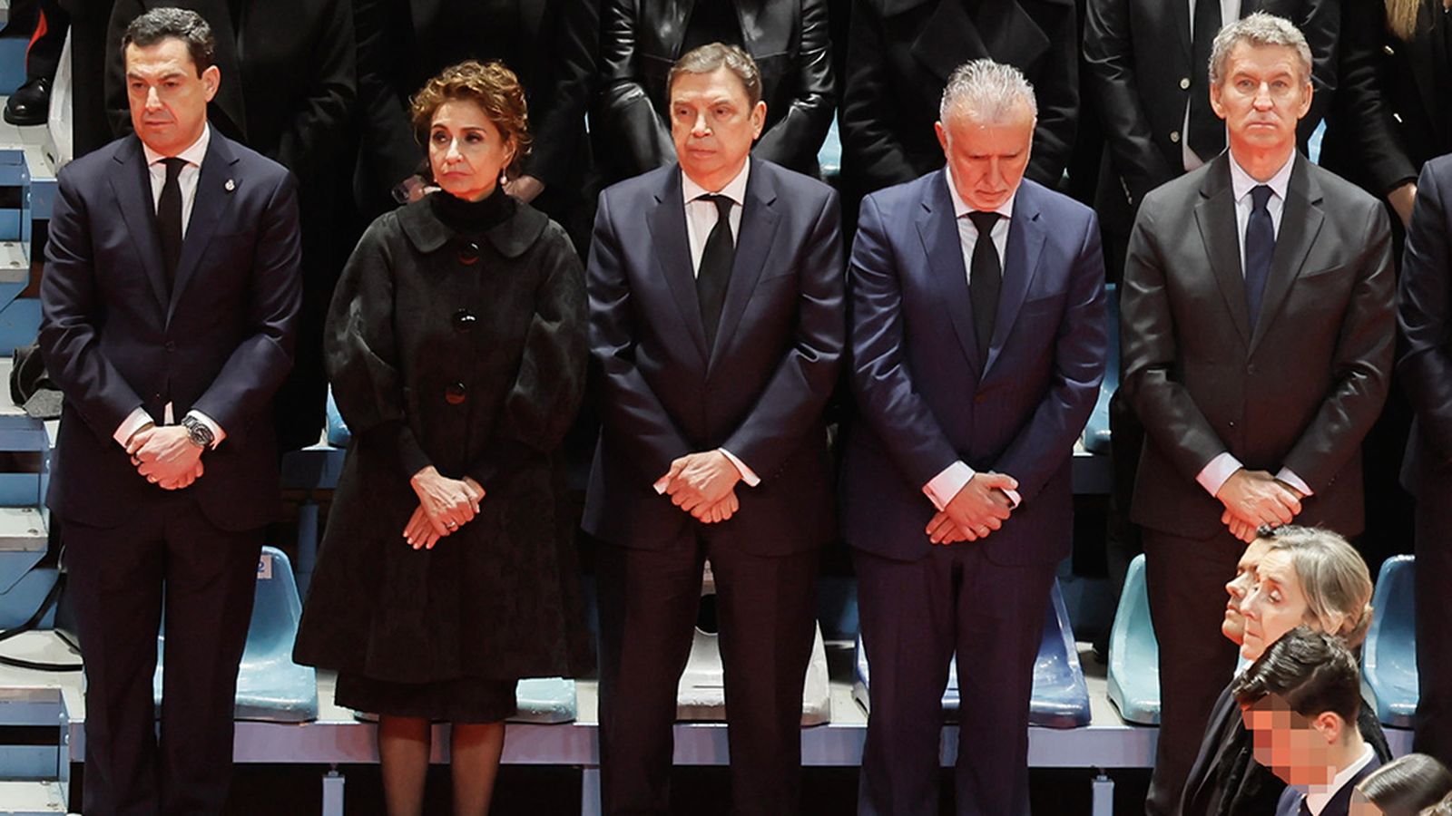 Políticos en el funeral de Adamuz