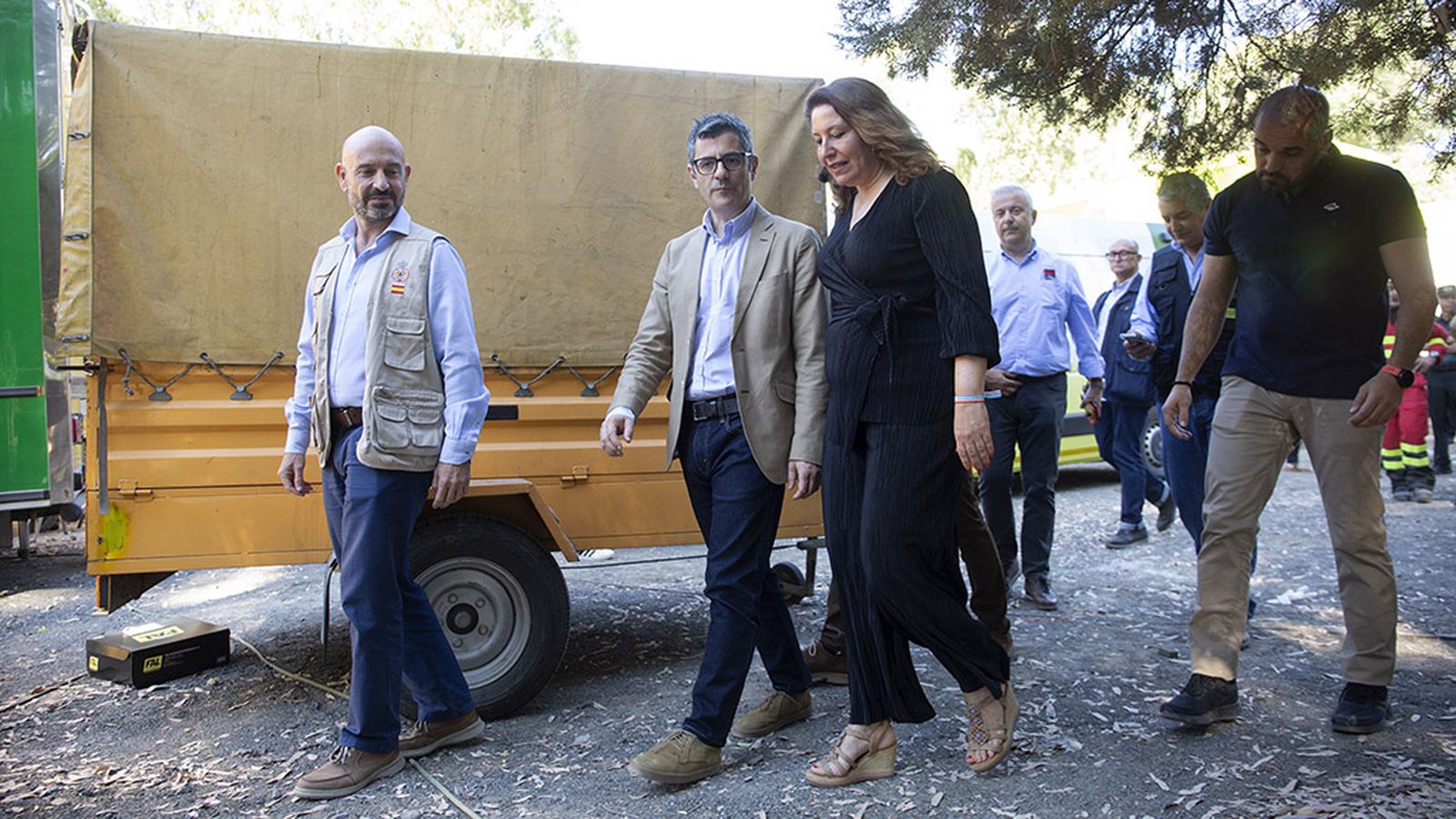 foto Felix Bolaños y Carmen Crespo en Incendio de Pujerra