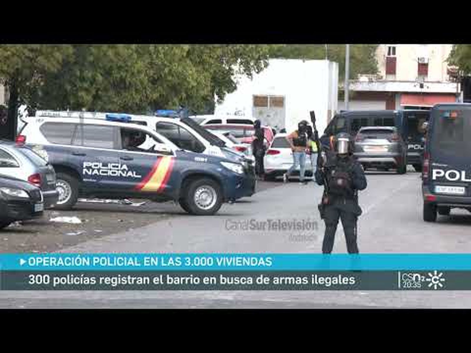 Operación policial en las Tres Mil Viviendas, en el Polígono Sur de Sevilla (3000 Viviendas)