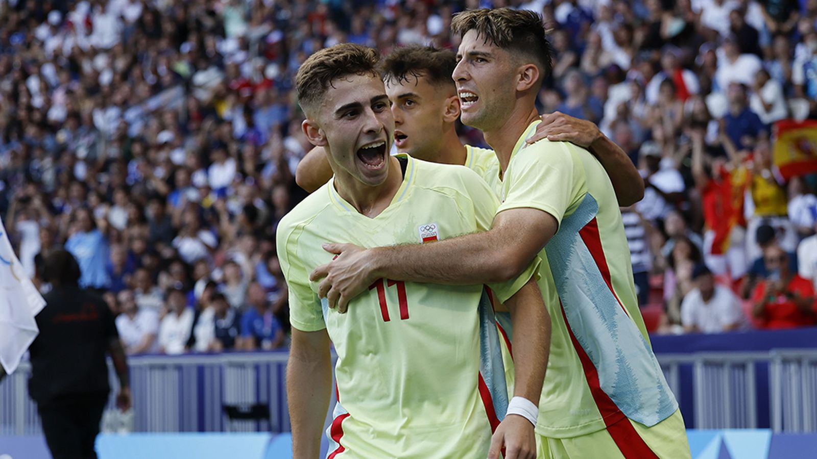Gol de Fermín López en la final de las Olimpiadas