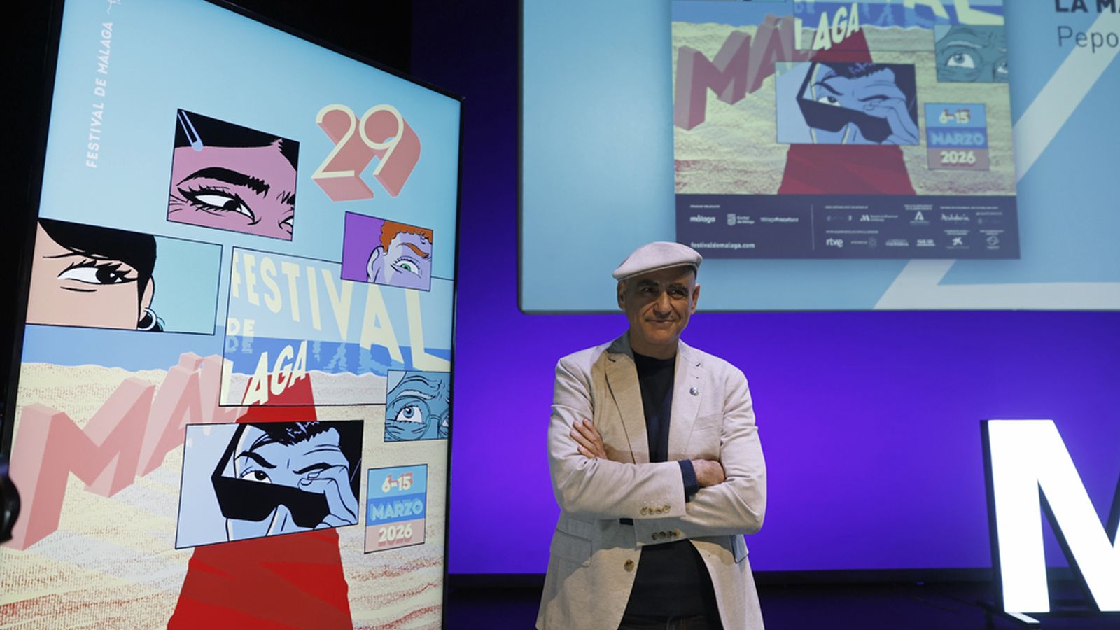Color y estética de cómic para el cartel del Festival de Cine de Málaga
