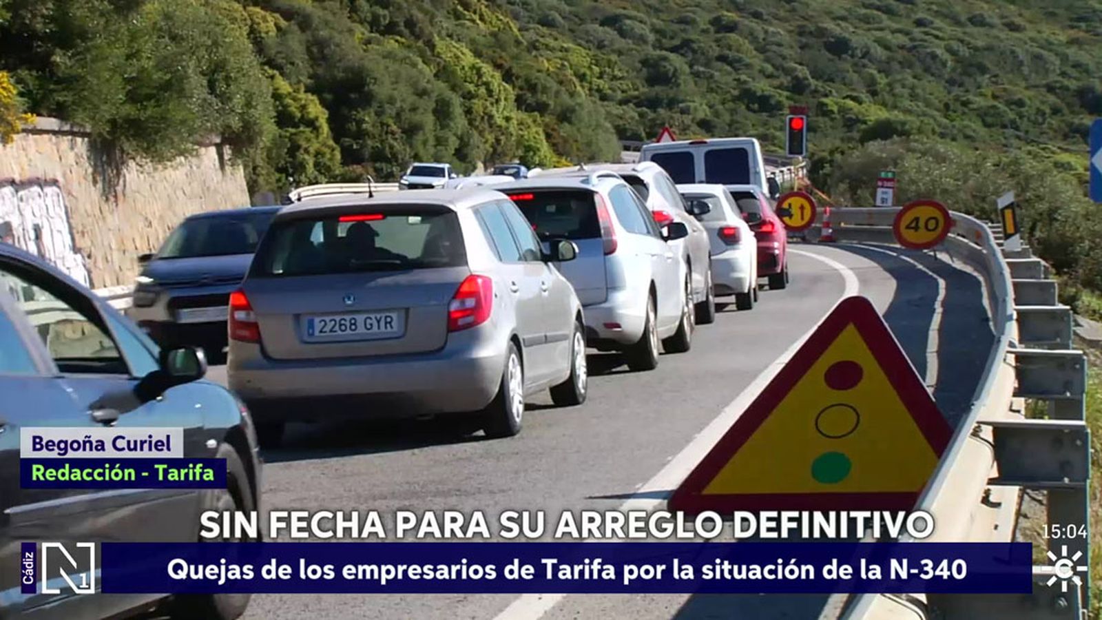 Quejas de los empresarios de Tarifa por la situación de la N-340