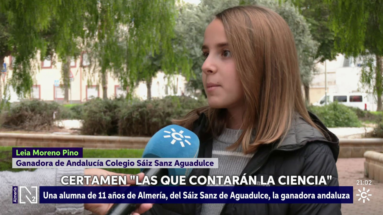 Leia Moreno, la niña ganadora del certamen las que contarán la ciencia