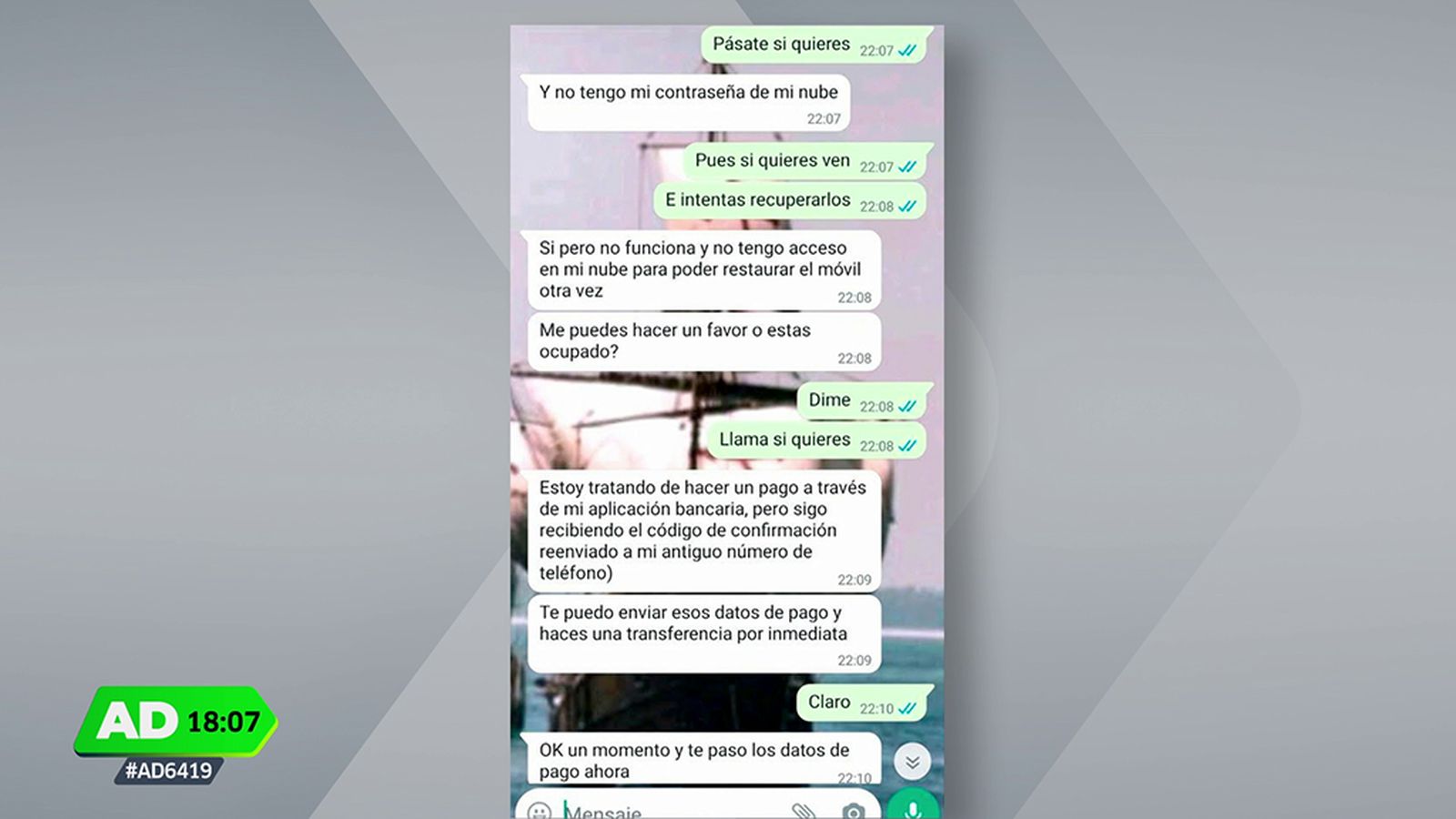 Mensajes de la estafa del falso hijo