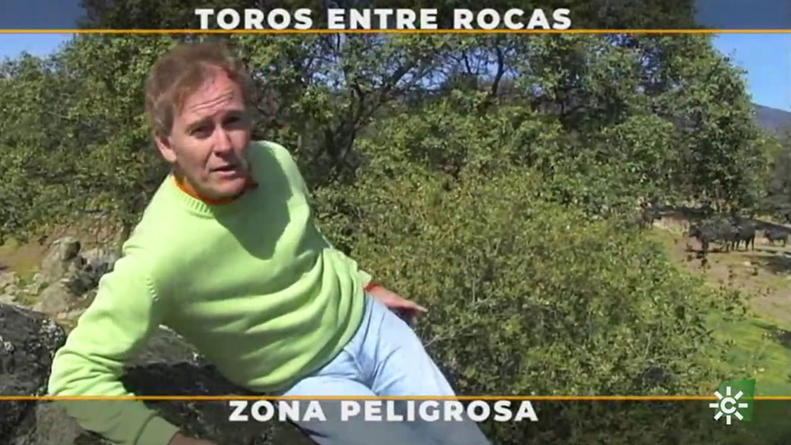 Enrique Romero se juega el tipo para ver a los toros bravos entre rocas