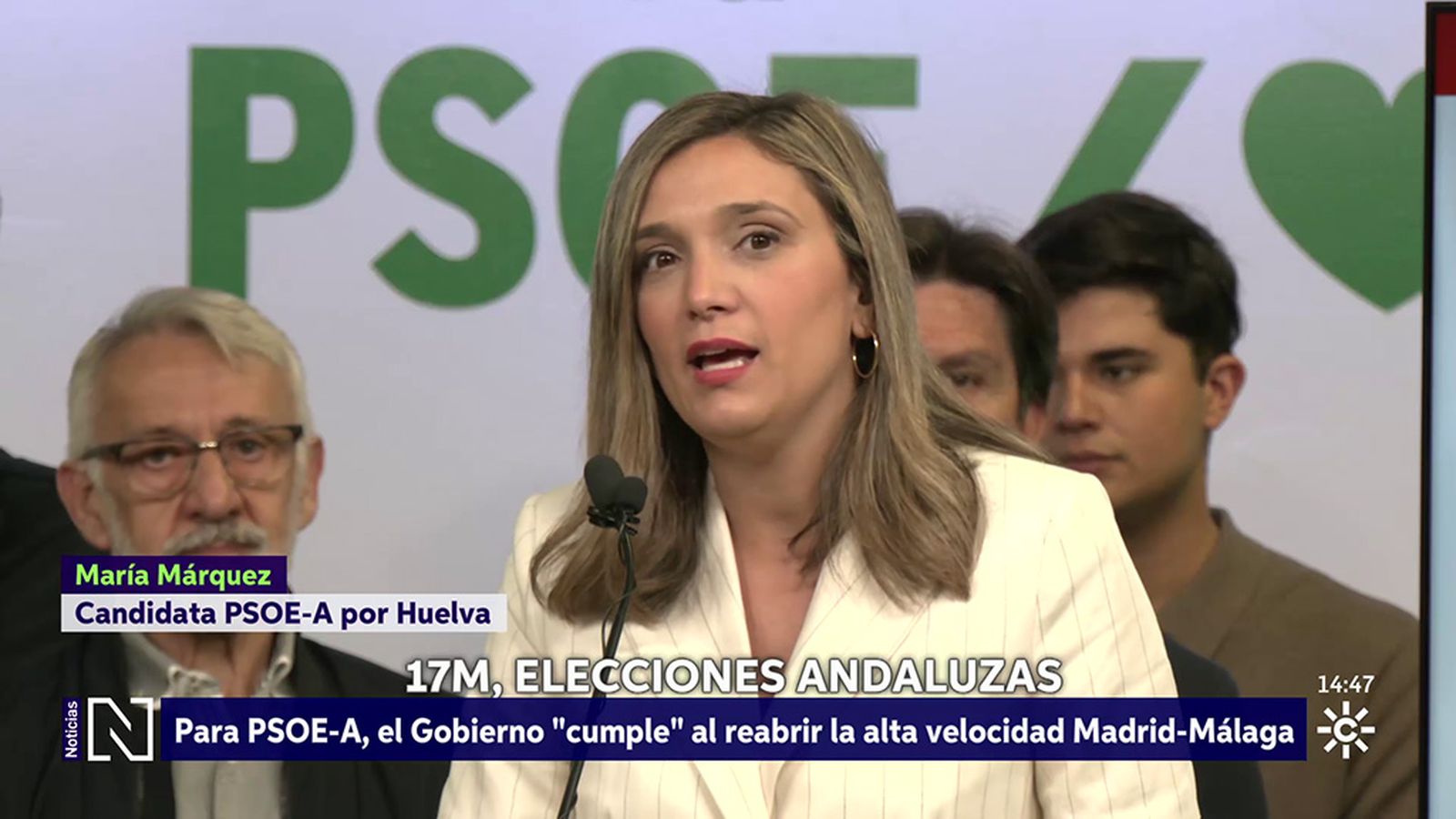 María Márquez en un acto del PSOE