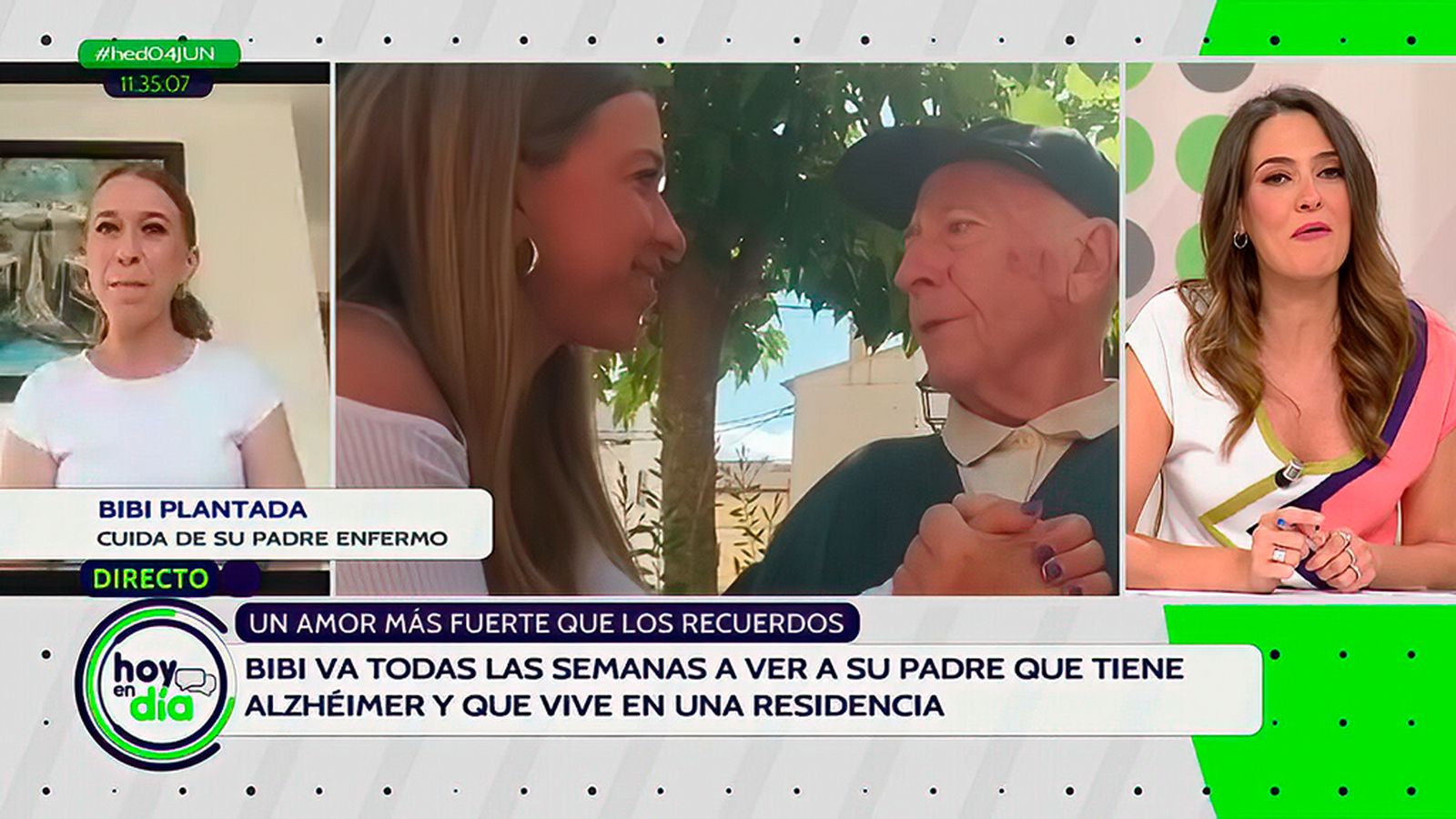 Bibi, su padre... y un Alzheimer que no puede borrar el amor