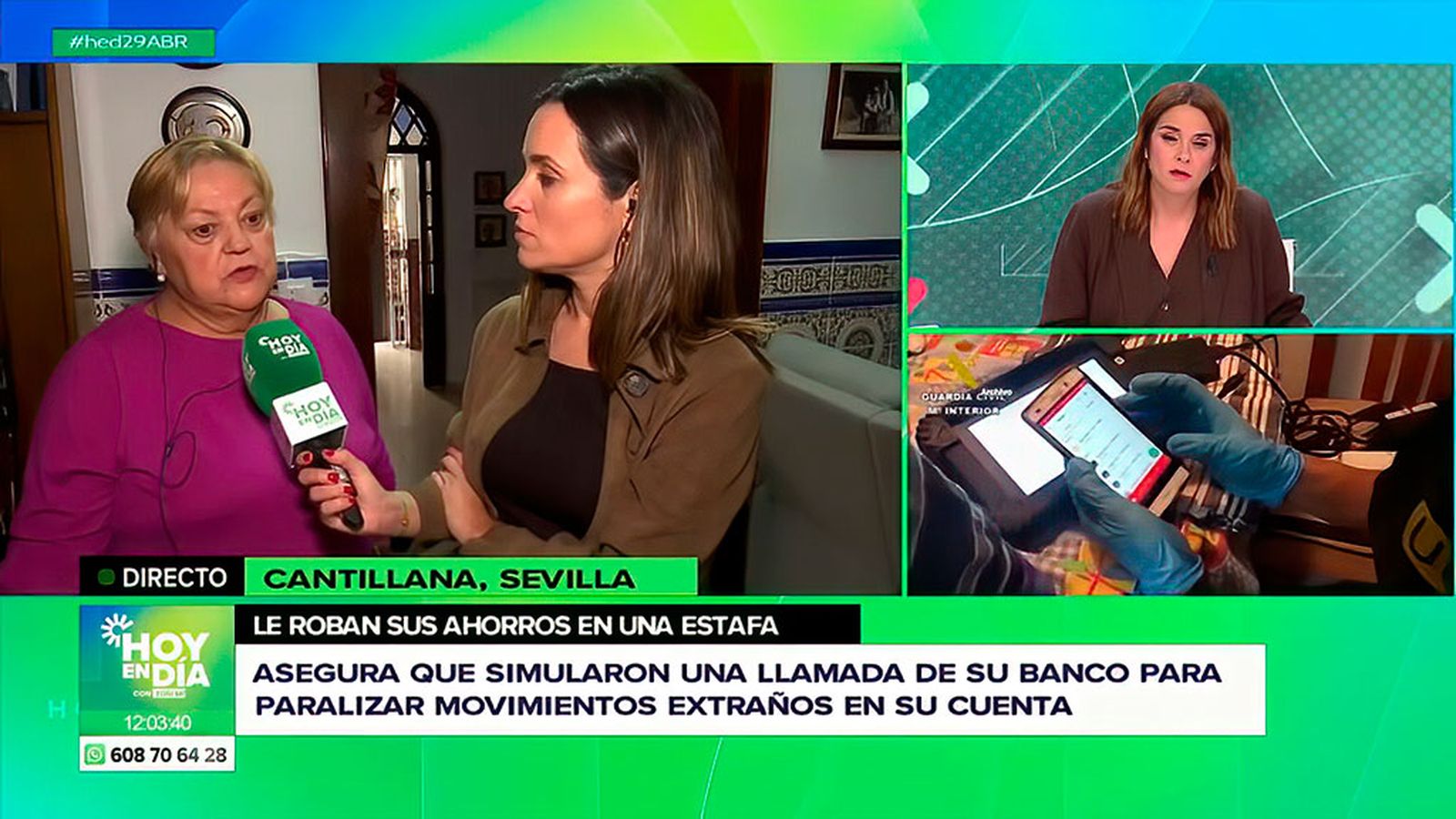 Simulan una llamada de su banco y le roban 7.000 euros