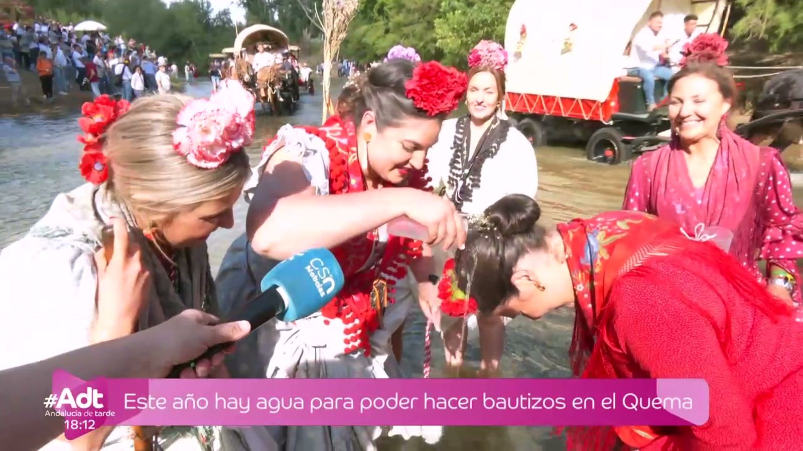 El agua vuelve a correr por el Guadiamar y se reanudan los bautizos en el Quema