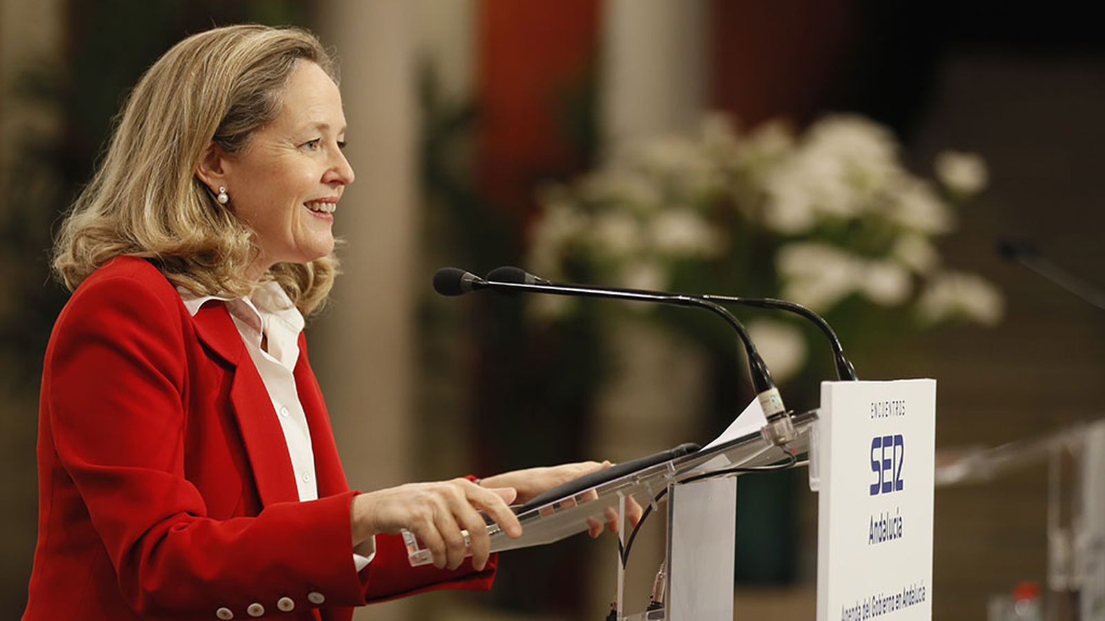 Nadia Calviño en Sevilla