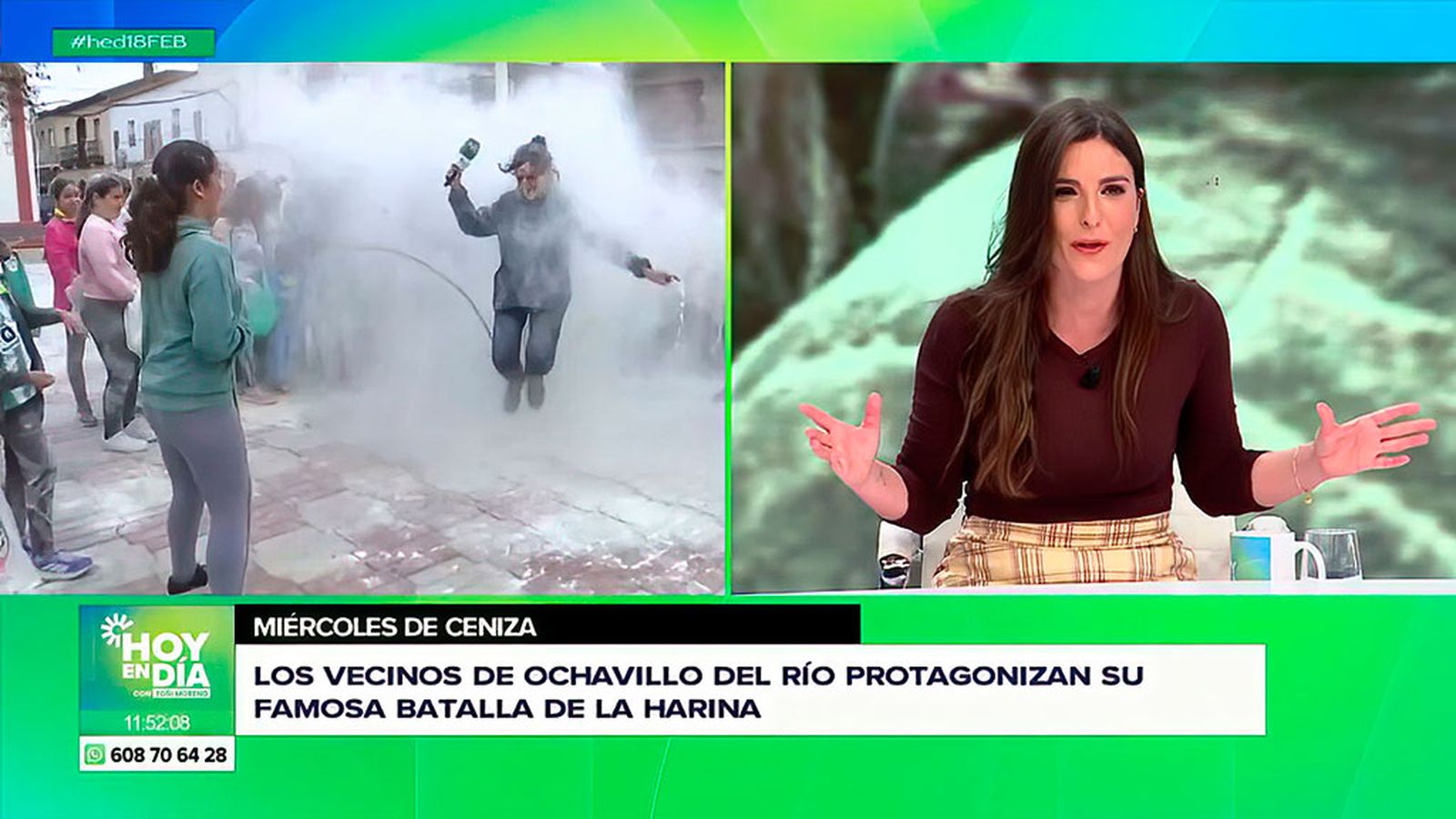 Ochavillo del Río se tiñe de blanco con su Batalla de la Harina