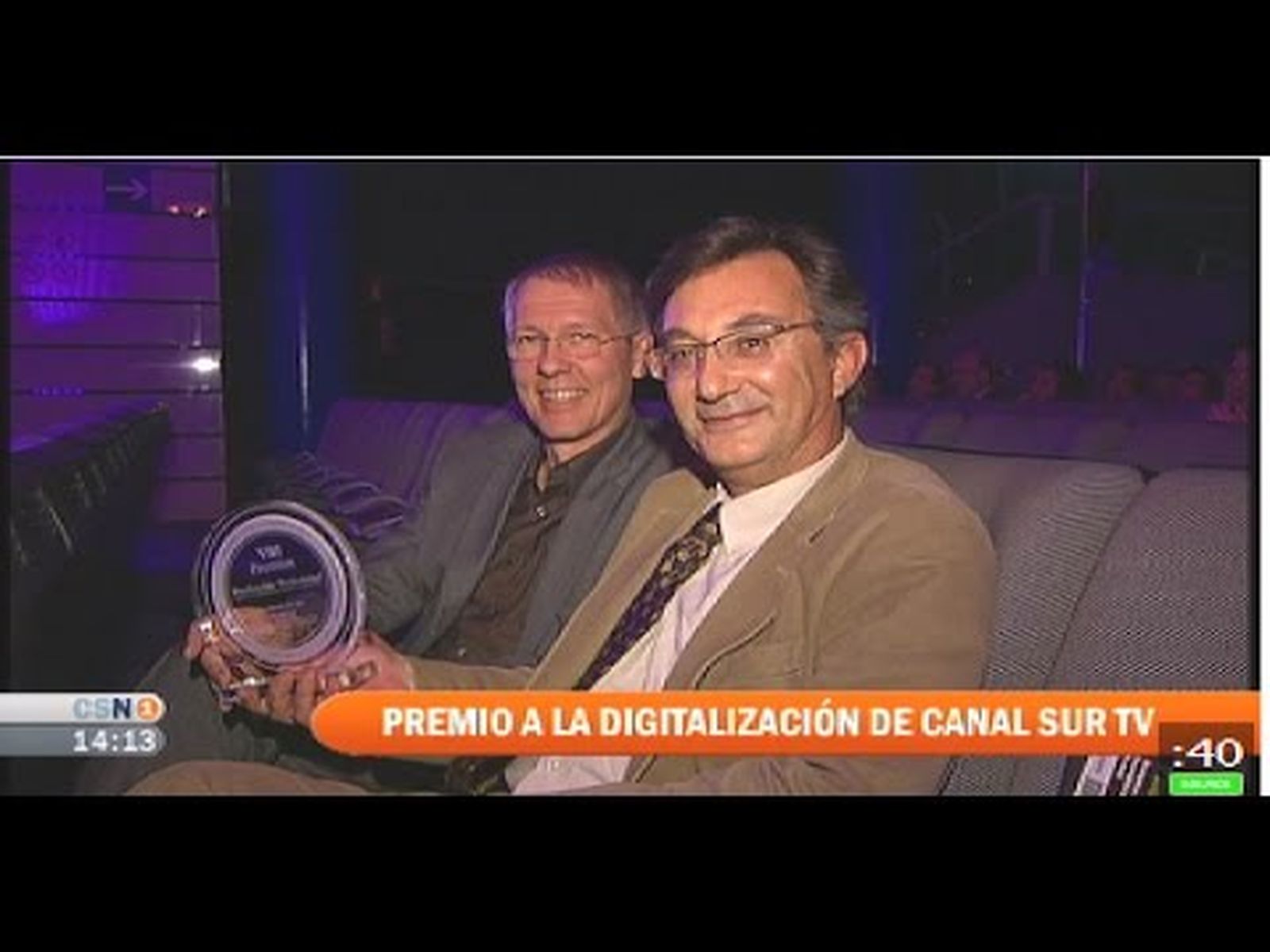 La digitalización de Canal Sur Televisión obtiene el Premio Producción Profesional