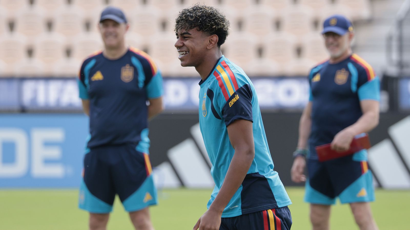 Entrenamiento de Lamine Yamal