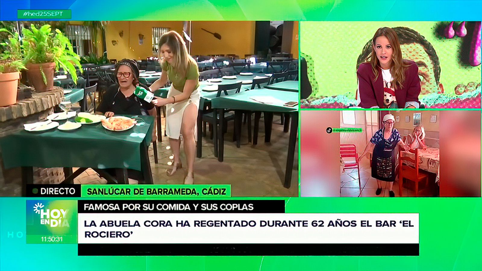Cora, la abuela que cocina cantando coplas con un torrente de voz a los 88 años