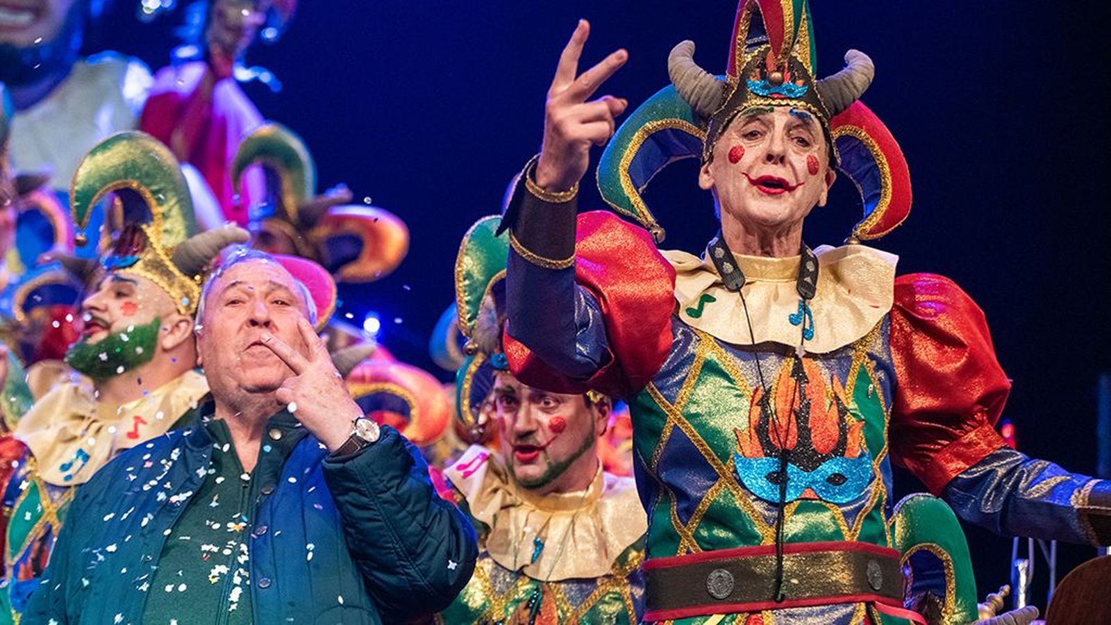 Carnaval de Cádiz Semifinales Coro Los guardianes del dios Momo Faly Pastrana Carapapa1024x576
