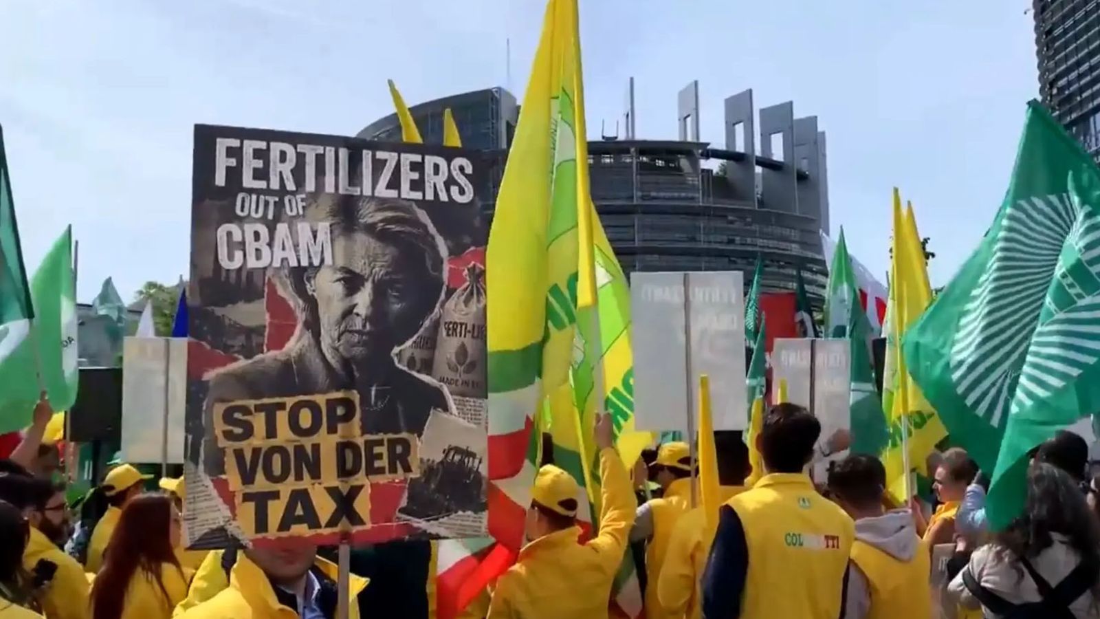 Protesta agraria en Estrasburgo