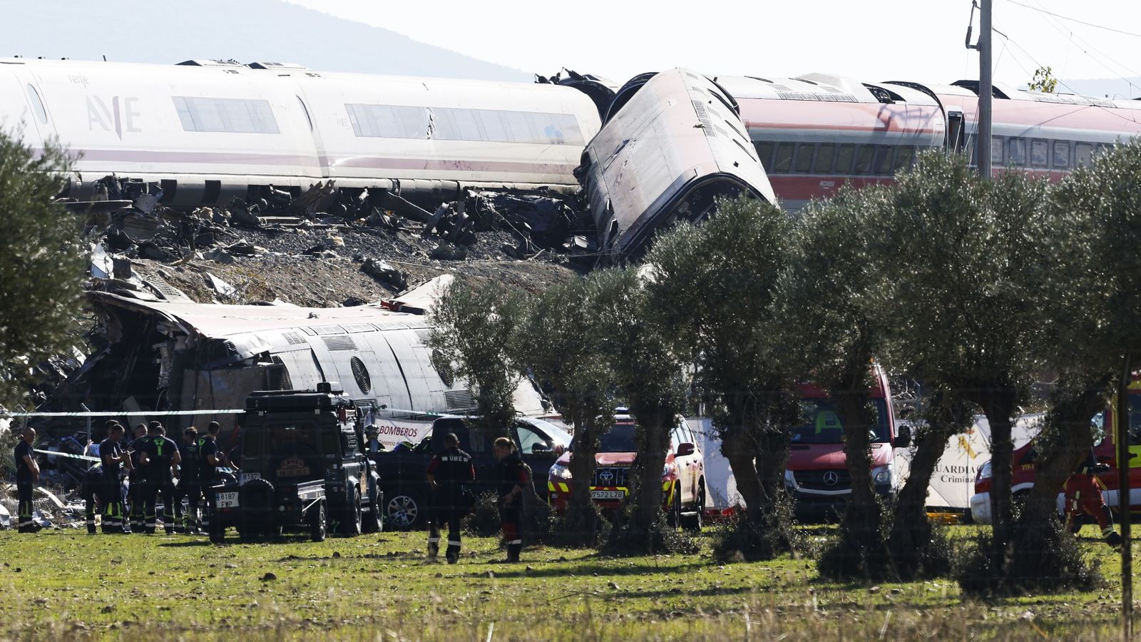 Choque de trenes en Urda.