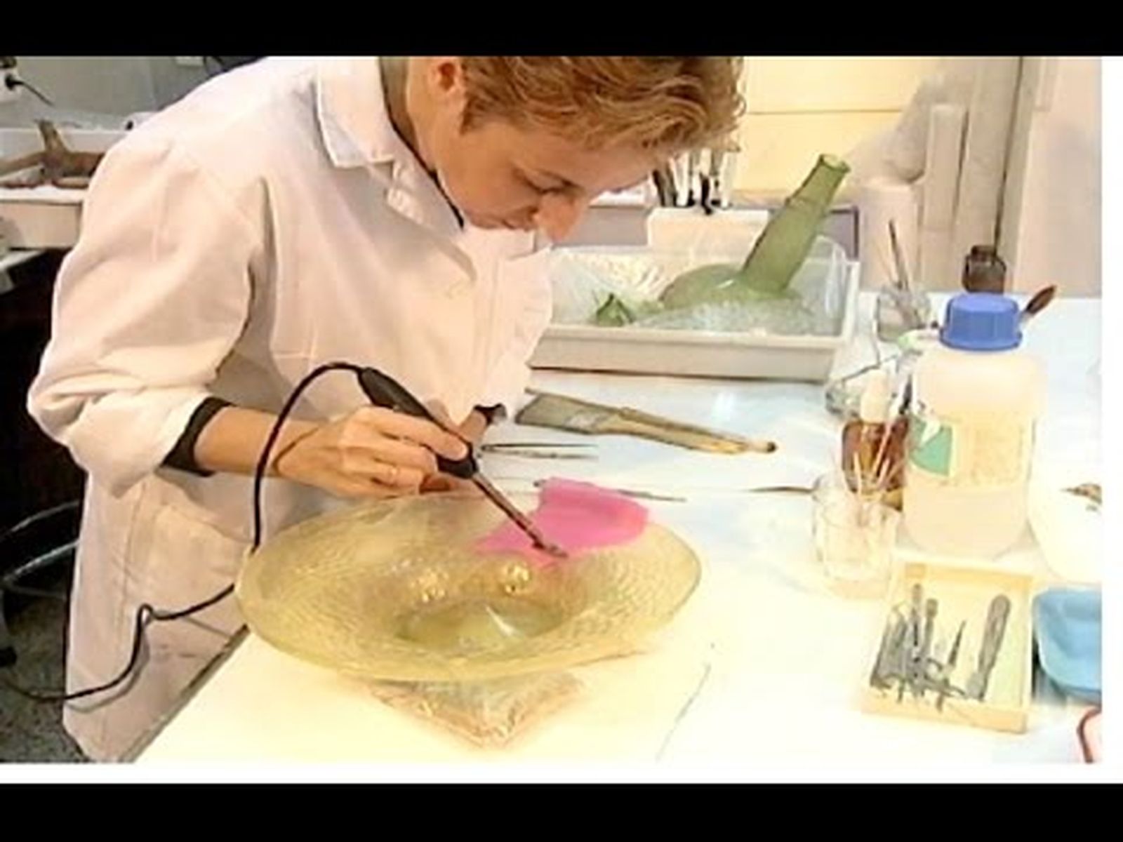 Restauración de vidrio arqueológico