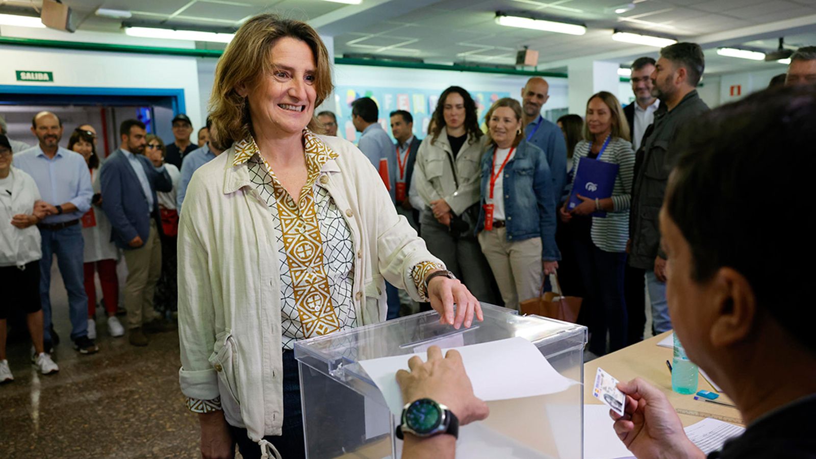 Ribera vota en las elecciones europeas