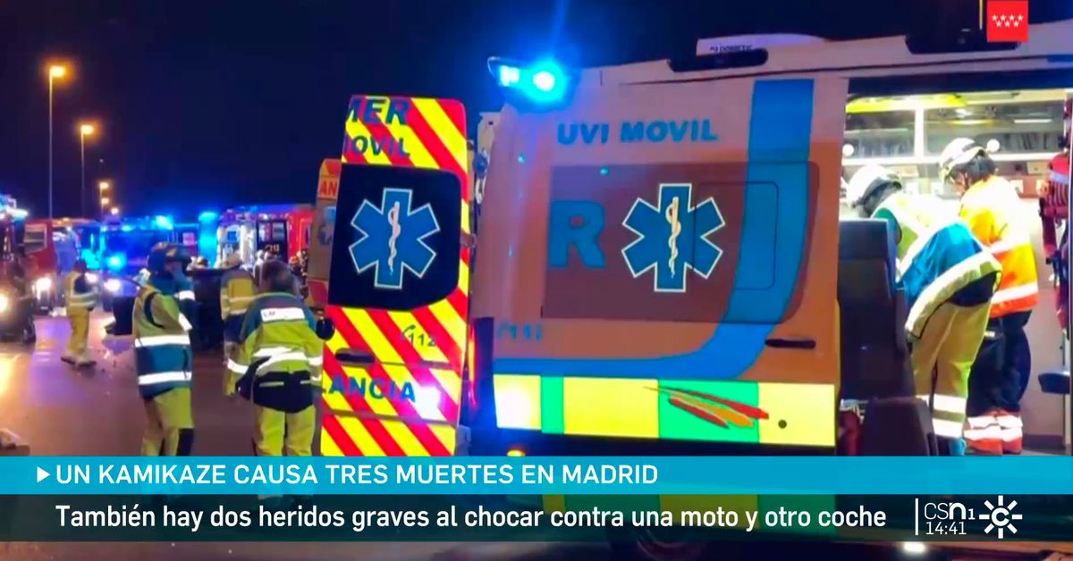 Tres muertos y dos heridos graves en un accidente con un 'kamikaze' en ...
