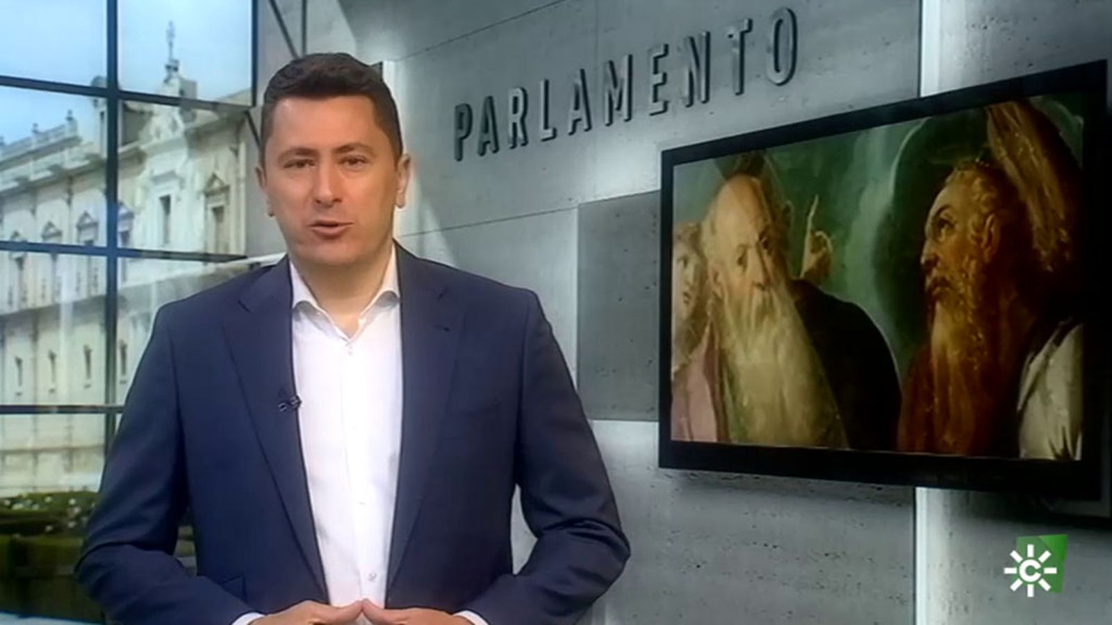 reportaje de parlamento andaluz sobre el retablo iglesia