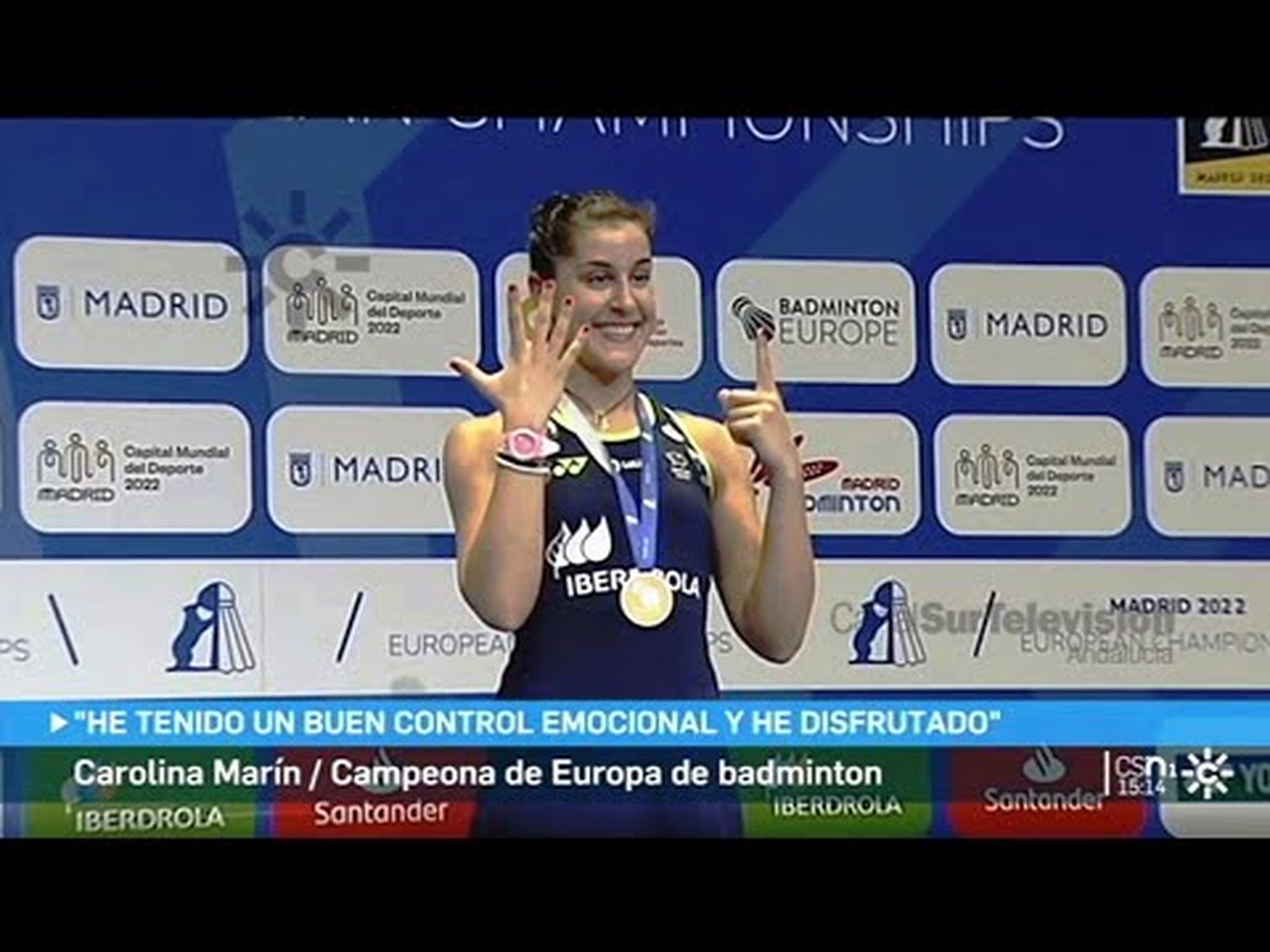 Carolina Marín, campeona de Europa de bádminton 2022