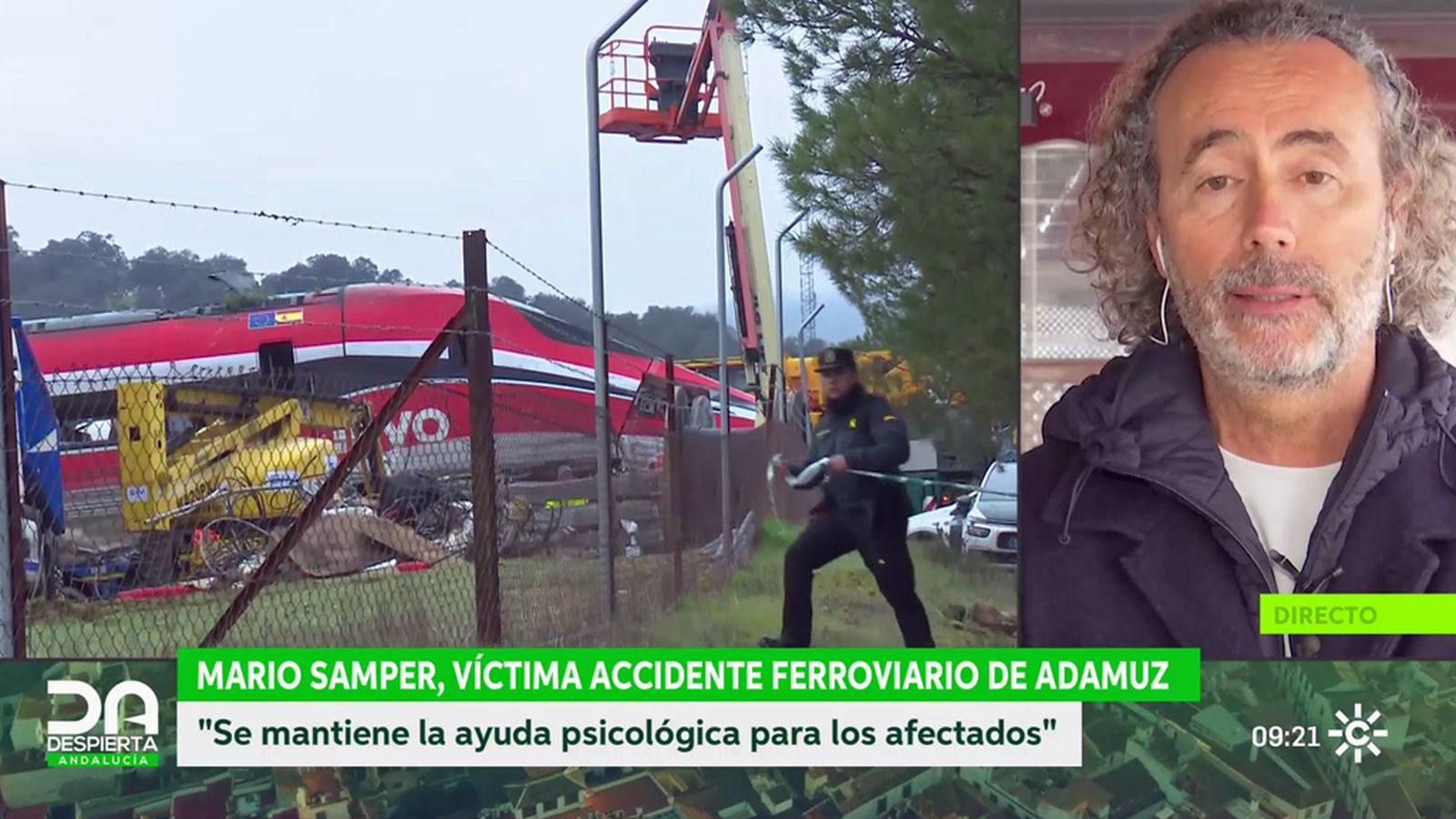 Mario Samper, superviviente de Adamuz