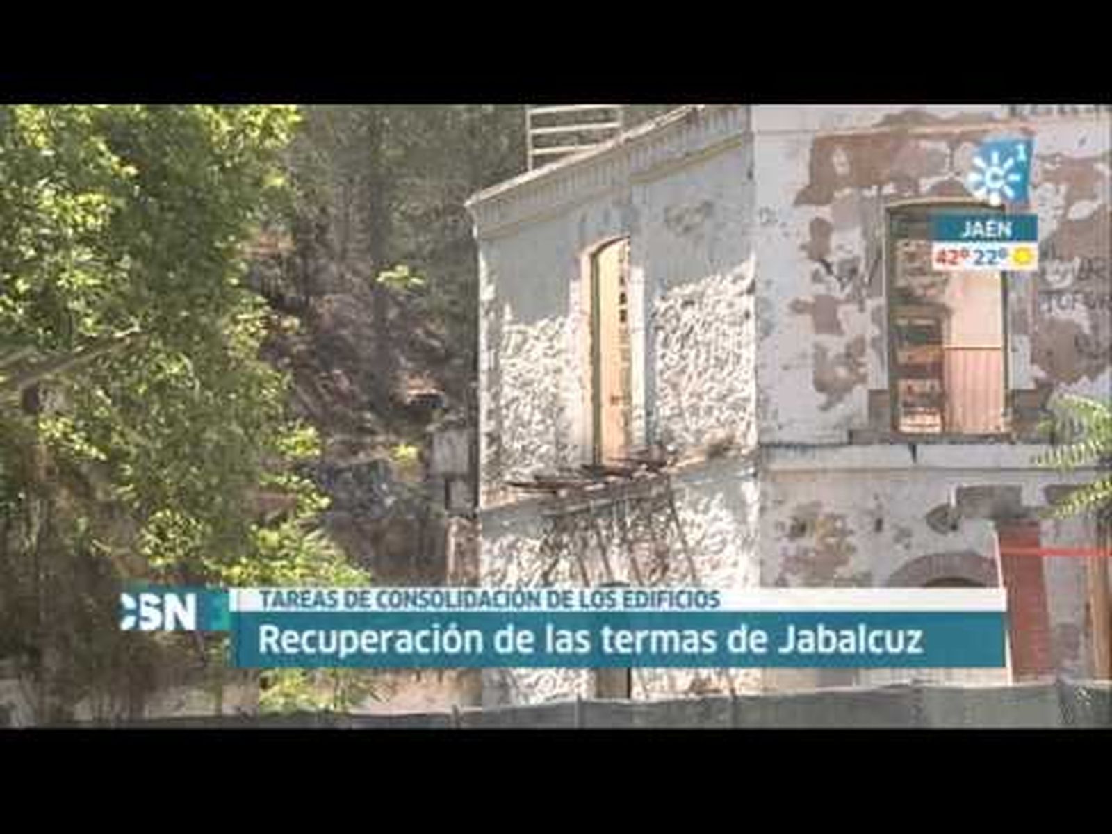 Obras de apuntalado para la recuperación de las termas de Jabalcuz en Jaén