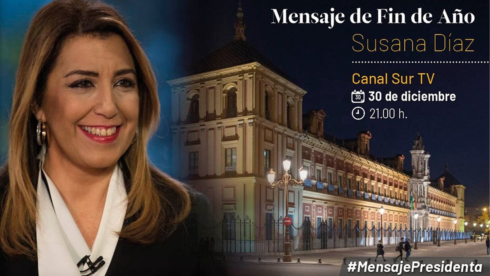 Cartel Susana Díaz Mensaje Fin de Año 1024