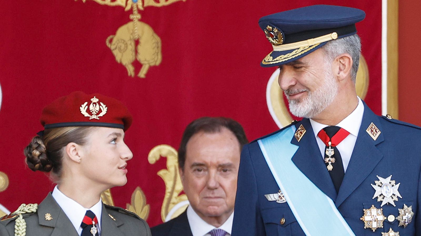 Complicidad del rey y de la princesa de Asturias