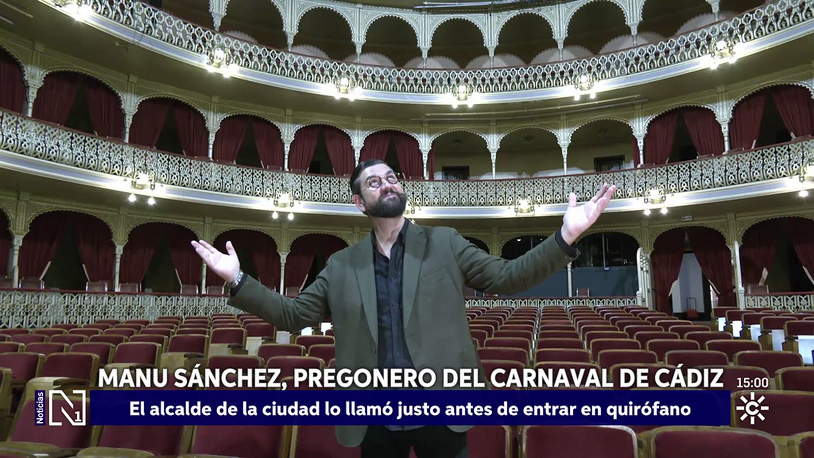 Manu Sánchez, pregonero del Carnaval de Cádiz
