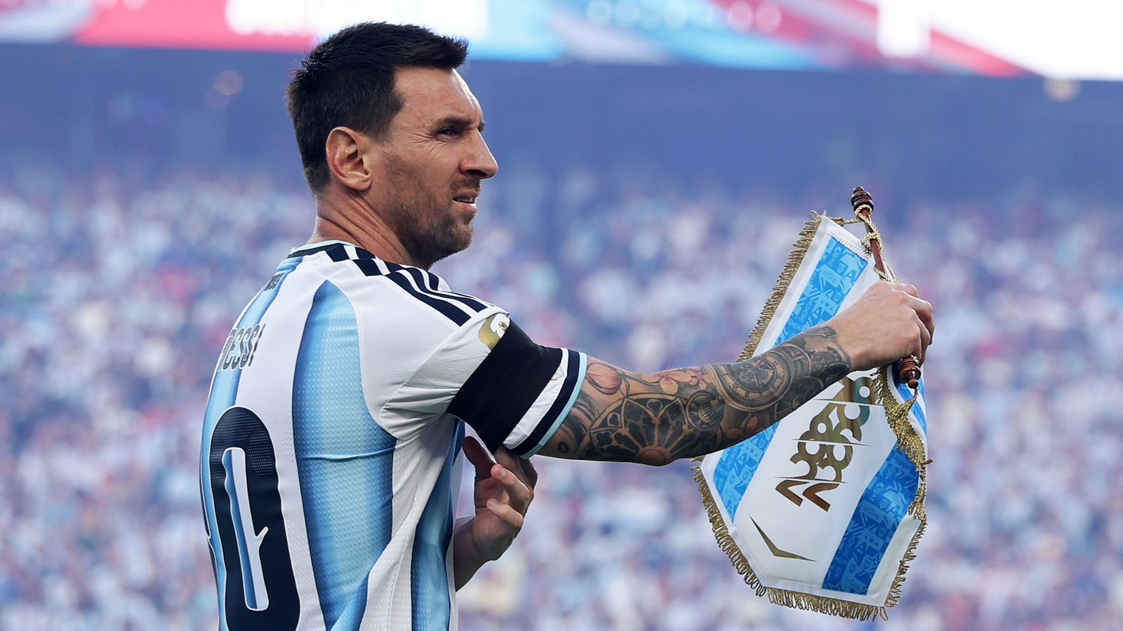 Messi, capitán de Argentina.
