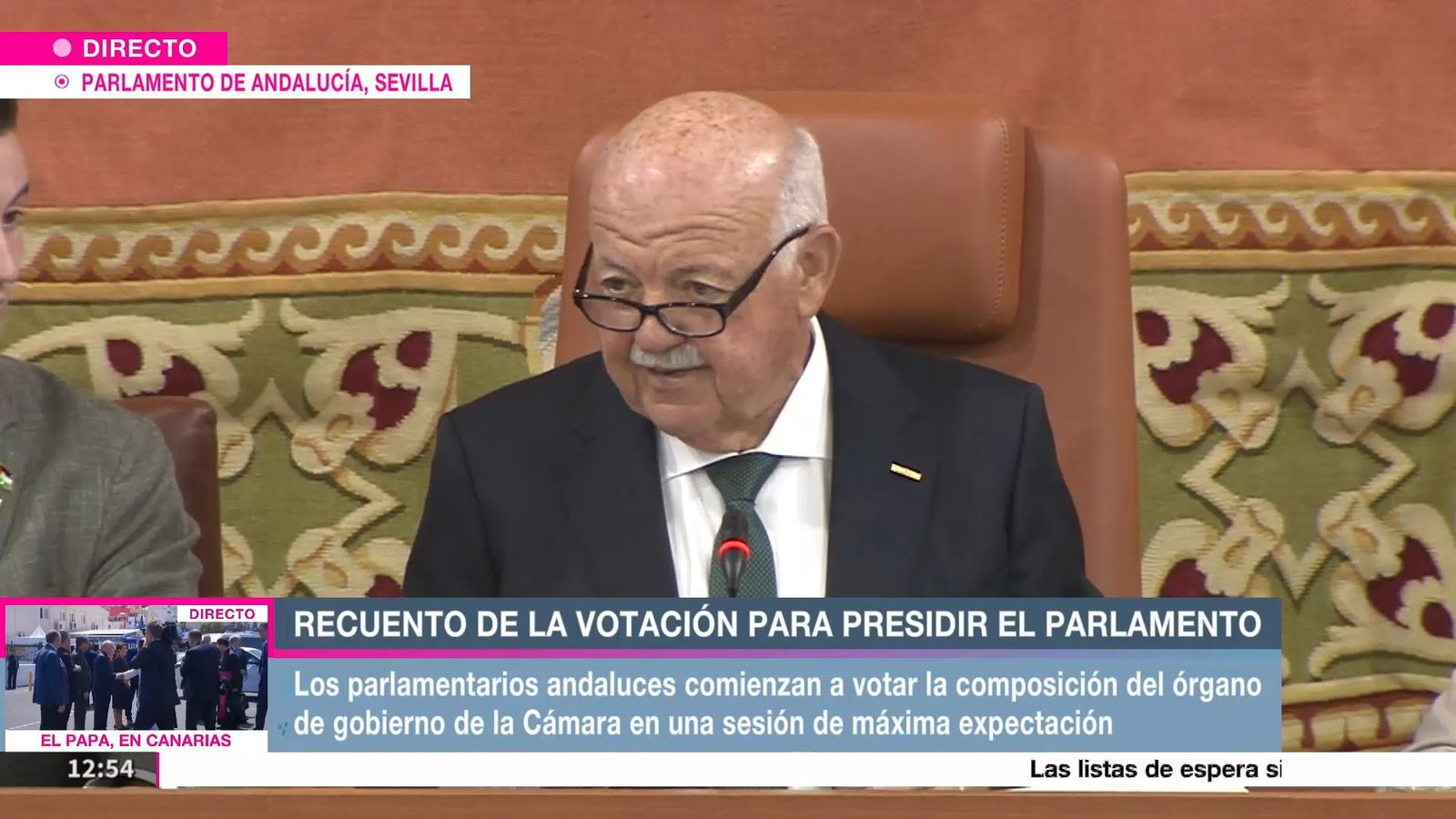 Aguirre, presidente del Parlamento