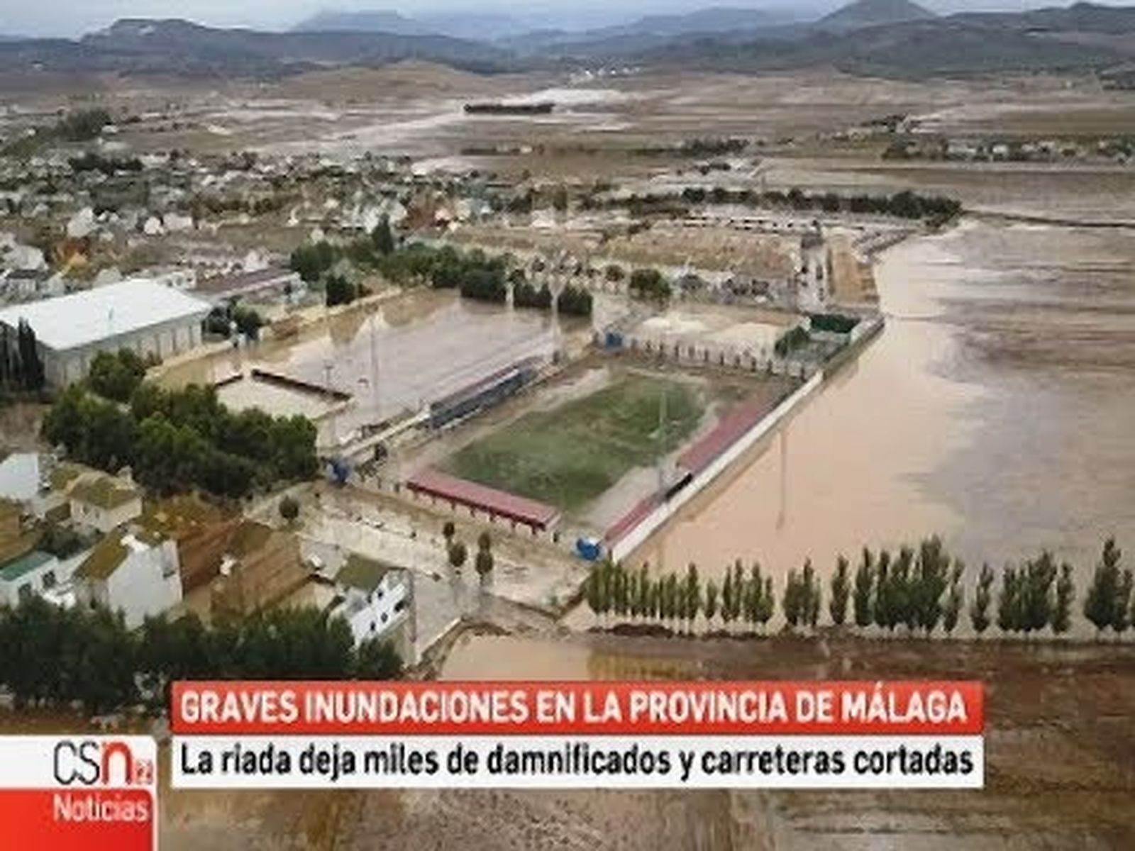 Inundaciones en la provincia de Málaga y Sevilla