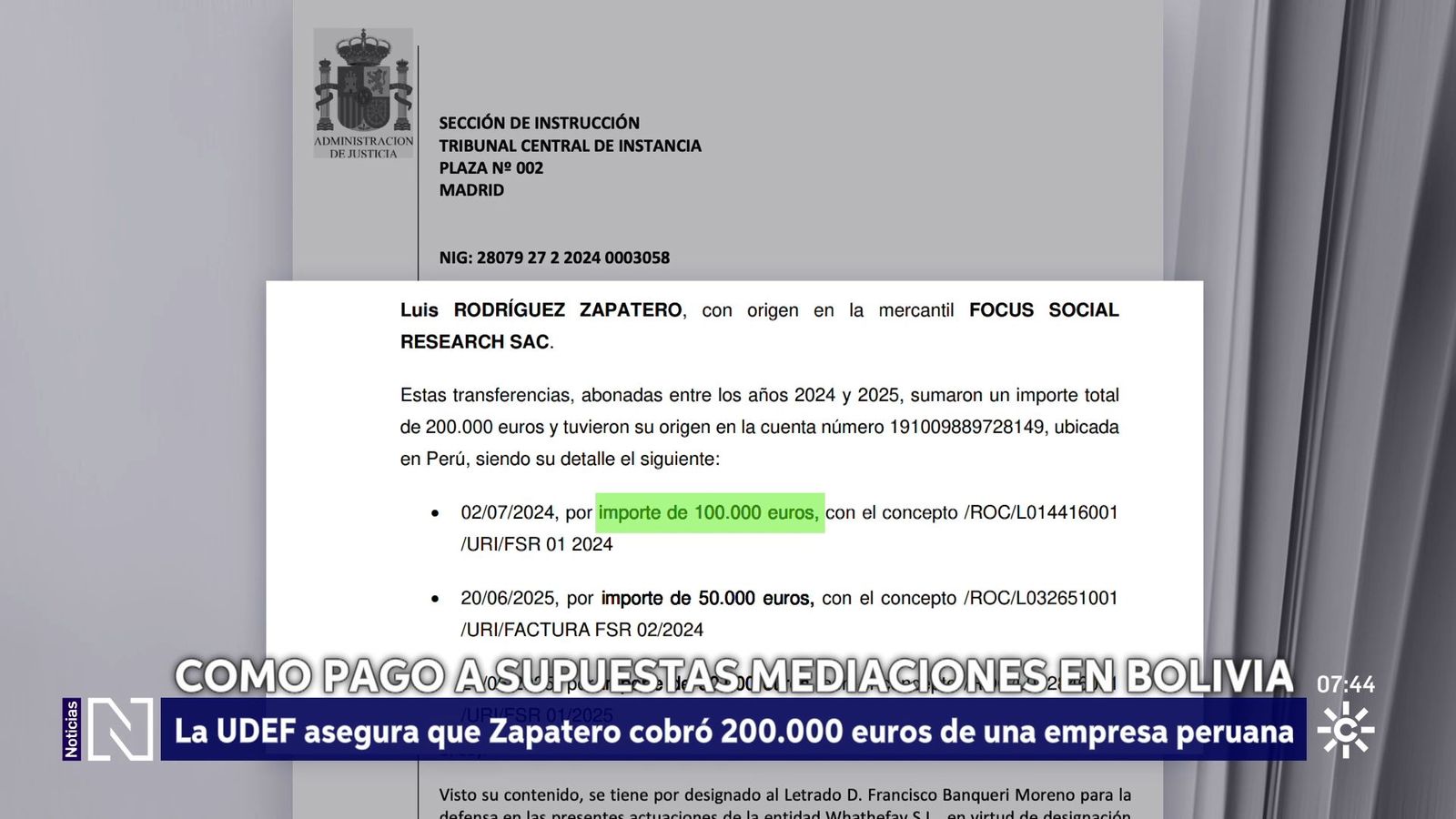 Nuevos informes caso Plus Ultra sobre Zapatero