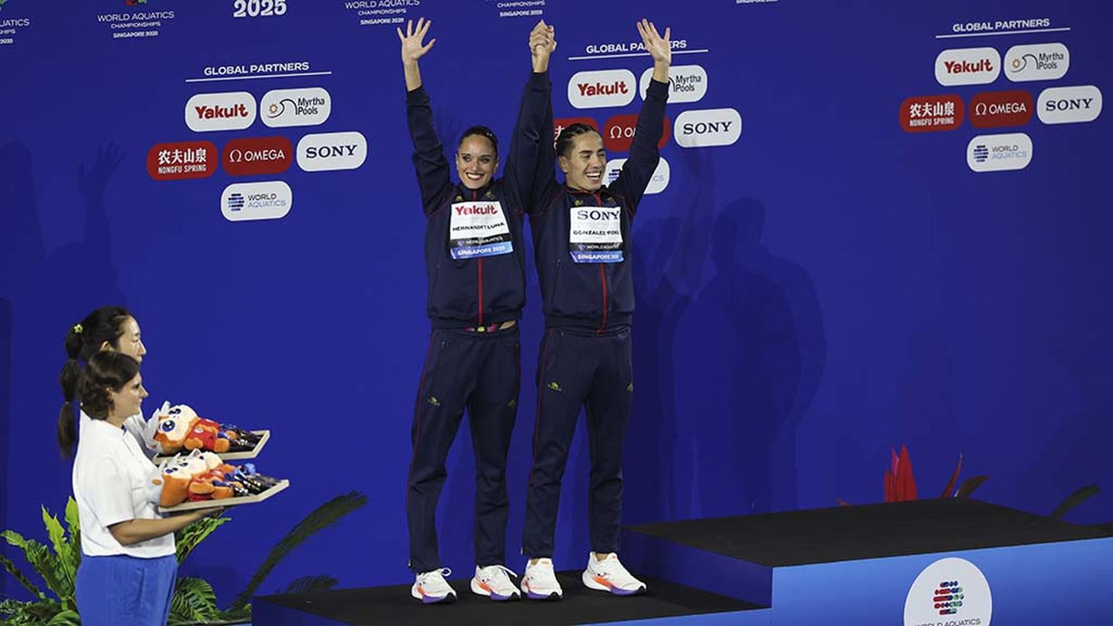 Foto Dennis González y Mireia Hernández, plata en la final del dúo técnico mixto