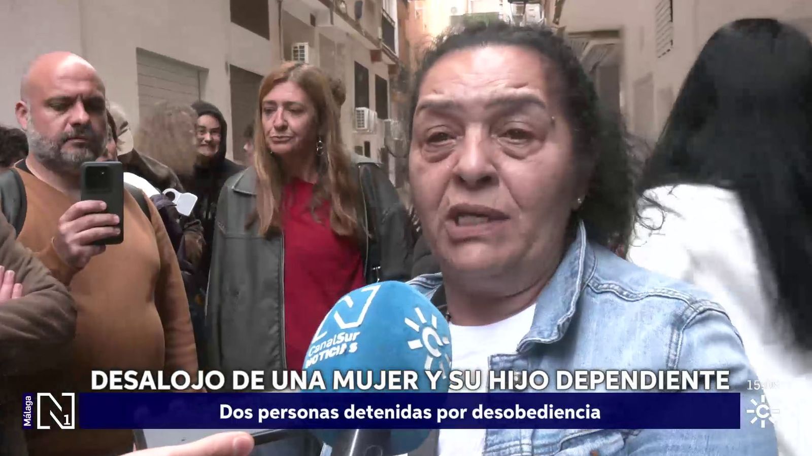 Dos detenidos en el desahucio de Tita Mari en Málaga