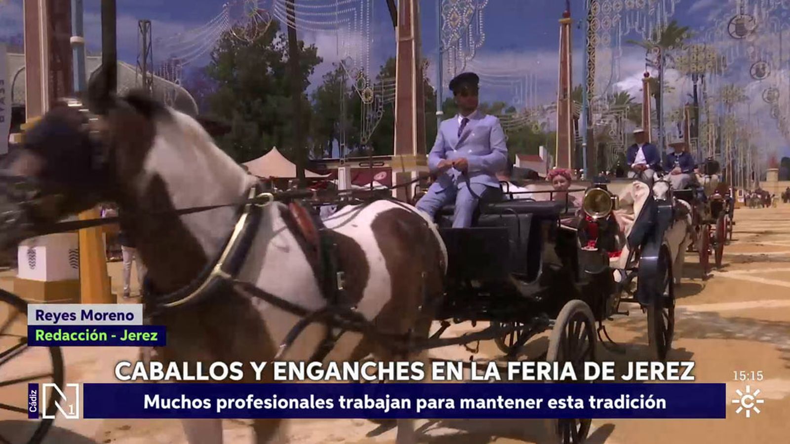 Caballos y enganches, el sello de identidad de la Feria de Jerez