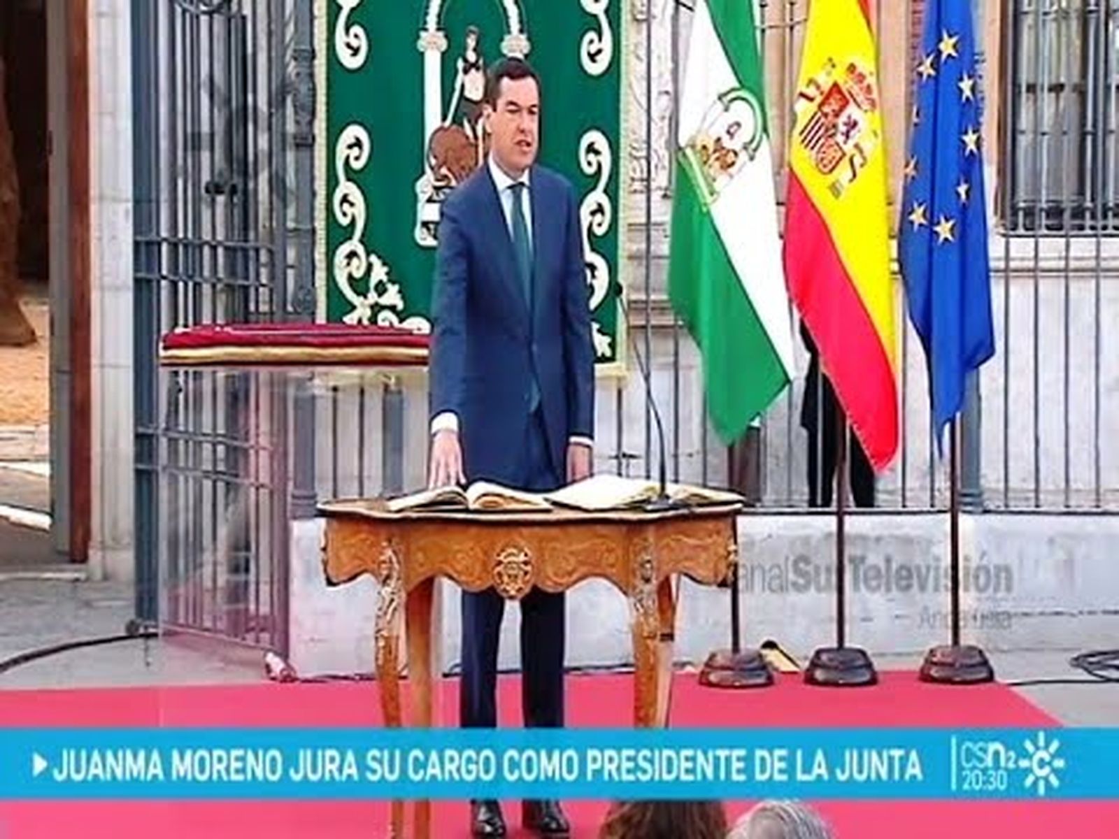 Toma de posesión de Juan Manuel Moreno Bonilla como presidente de la Junta de Andalucía