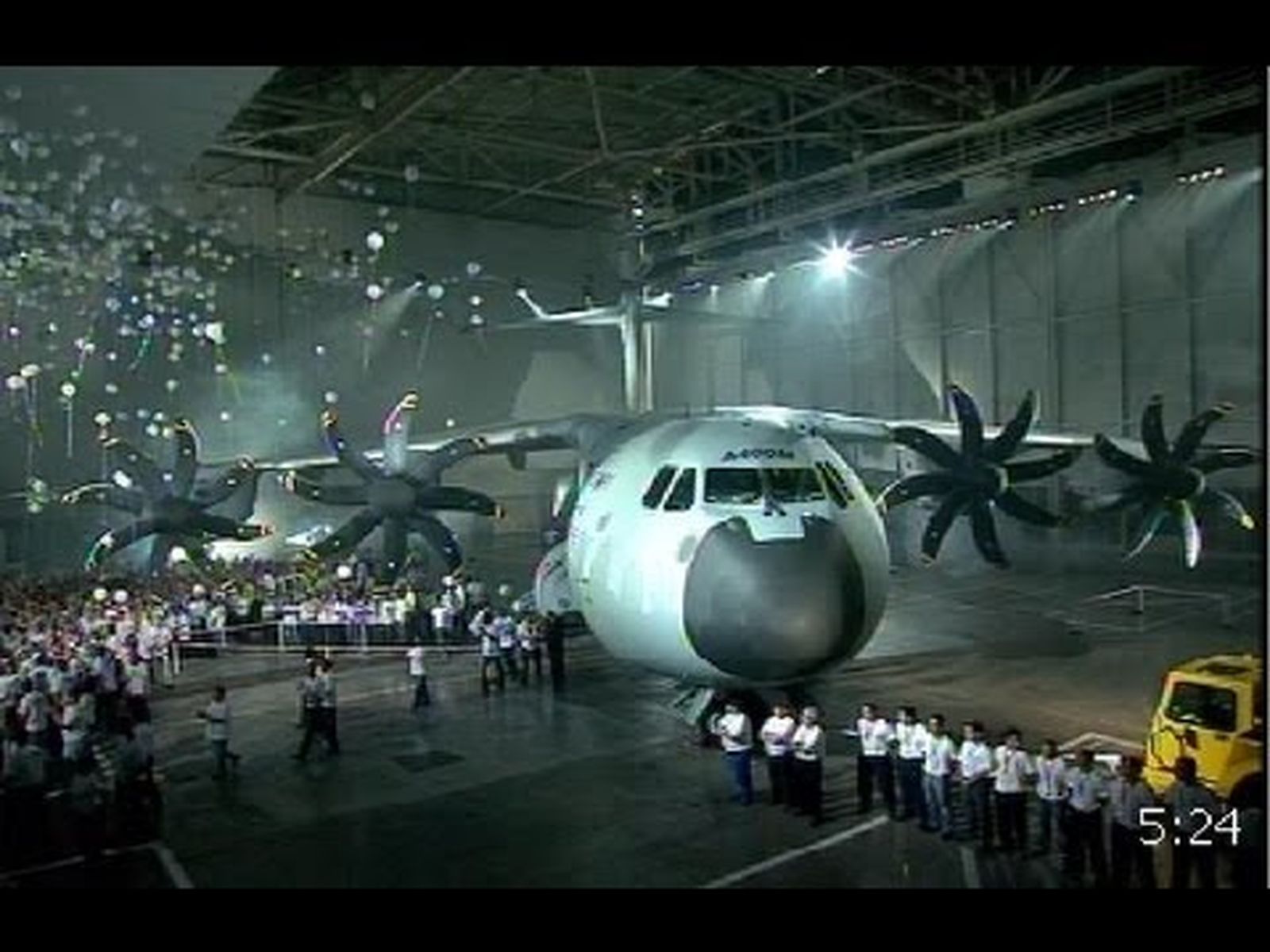 Avión militar A400M de EADS CASA, presentación en Sevilla (2008)