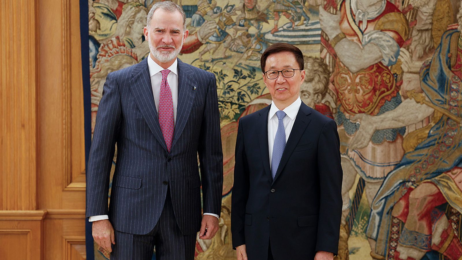 Rey con el vicepresidente chino Han Zeng