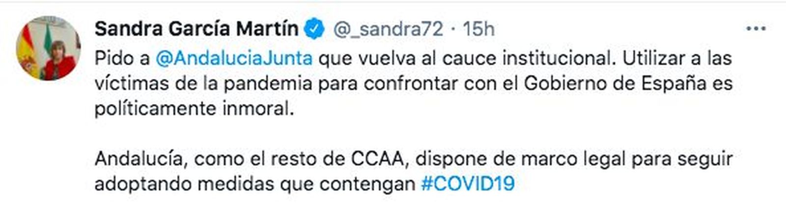 Tuit de Sandra García