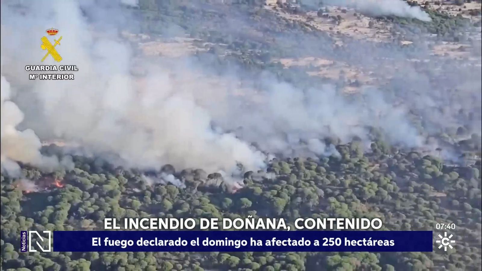 El fuego en Marismillas arrasa ya 250 hectáreas